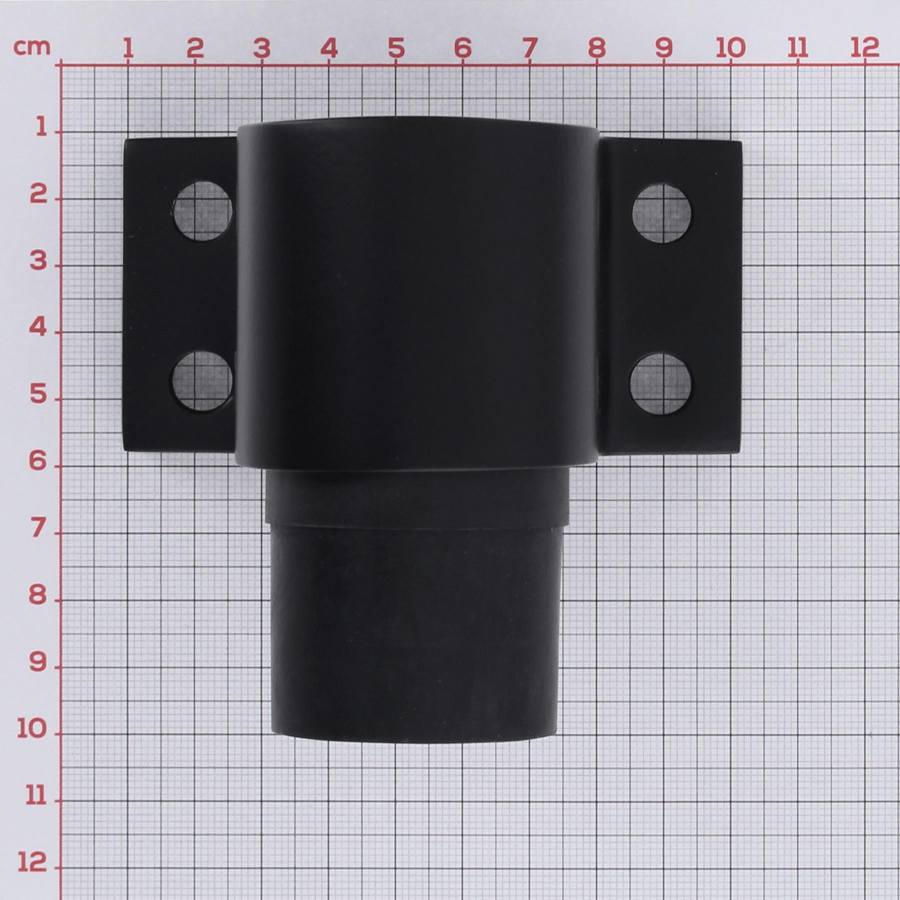 KWS Türstopper 2024 Türpuffer zum Aufschrauben ohne Haken schwarz (RAL 9005), Halter, Stabiliser, Schwenkband, Metallteil, Kappe