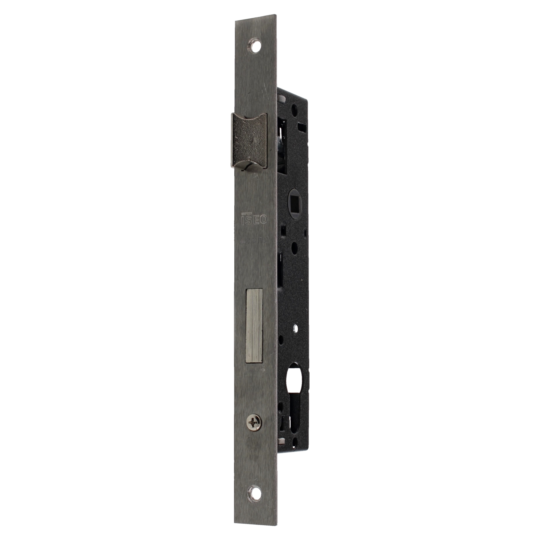 ISEO Einsteck-Rohrrahmenschloss Gartentor Dornmaß 25 Entfernung 85 Vierkant 8 mm Flachstulp 22x238mm Lochabstand 210mm