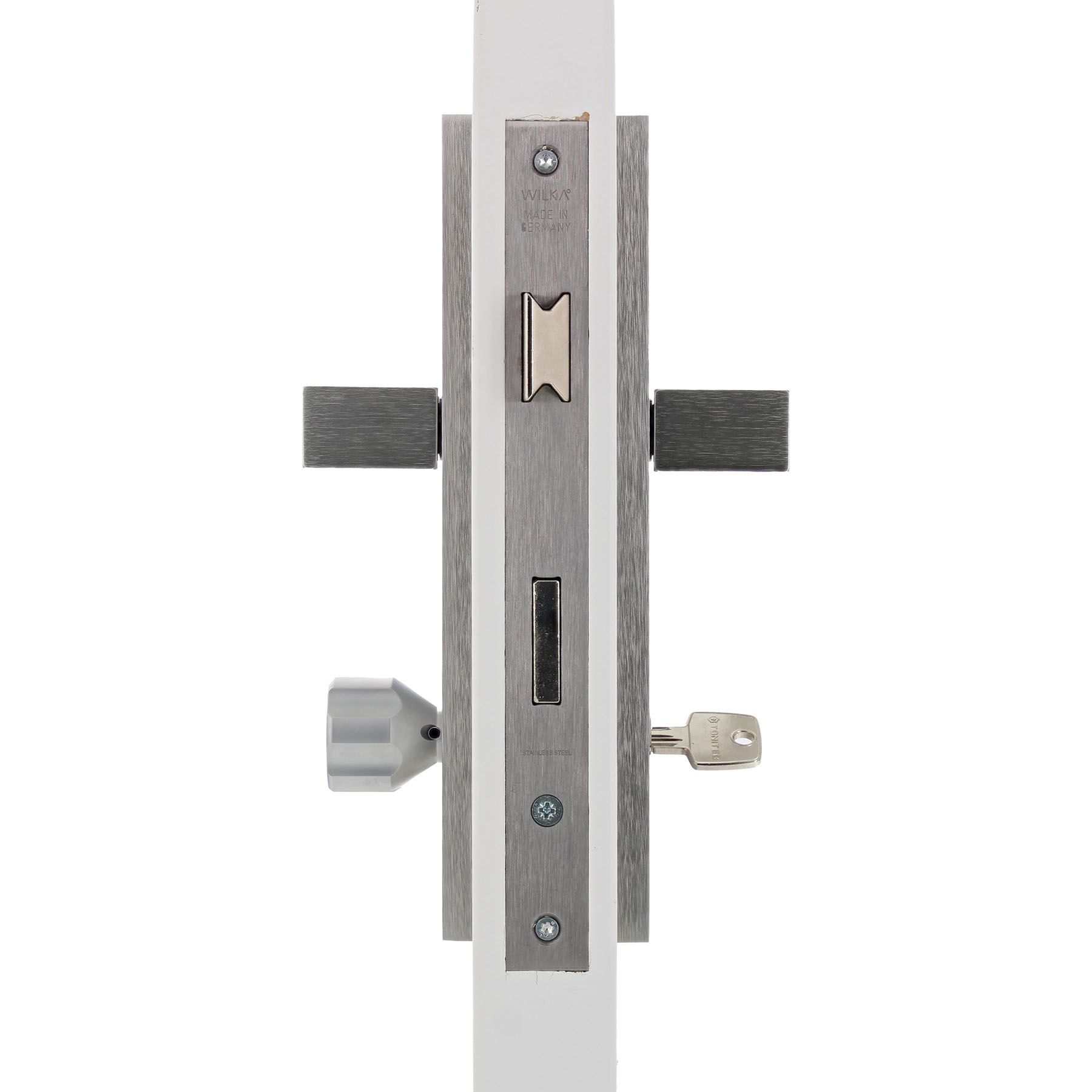 EasyTurn Knaufzylinder verschiedenschließend Serie ABUS EC660 Farbe silber Schließseite 70 mm Knaufseite 45 mm inkl. 3 Schlüssel,  Türschloss,  Edelstahl,  Metall,  Detektor,  Knauf, Türschloss, Schloss, Silber, Metall, Schlossset, Türschloss, Sicherheits