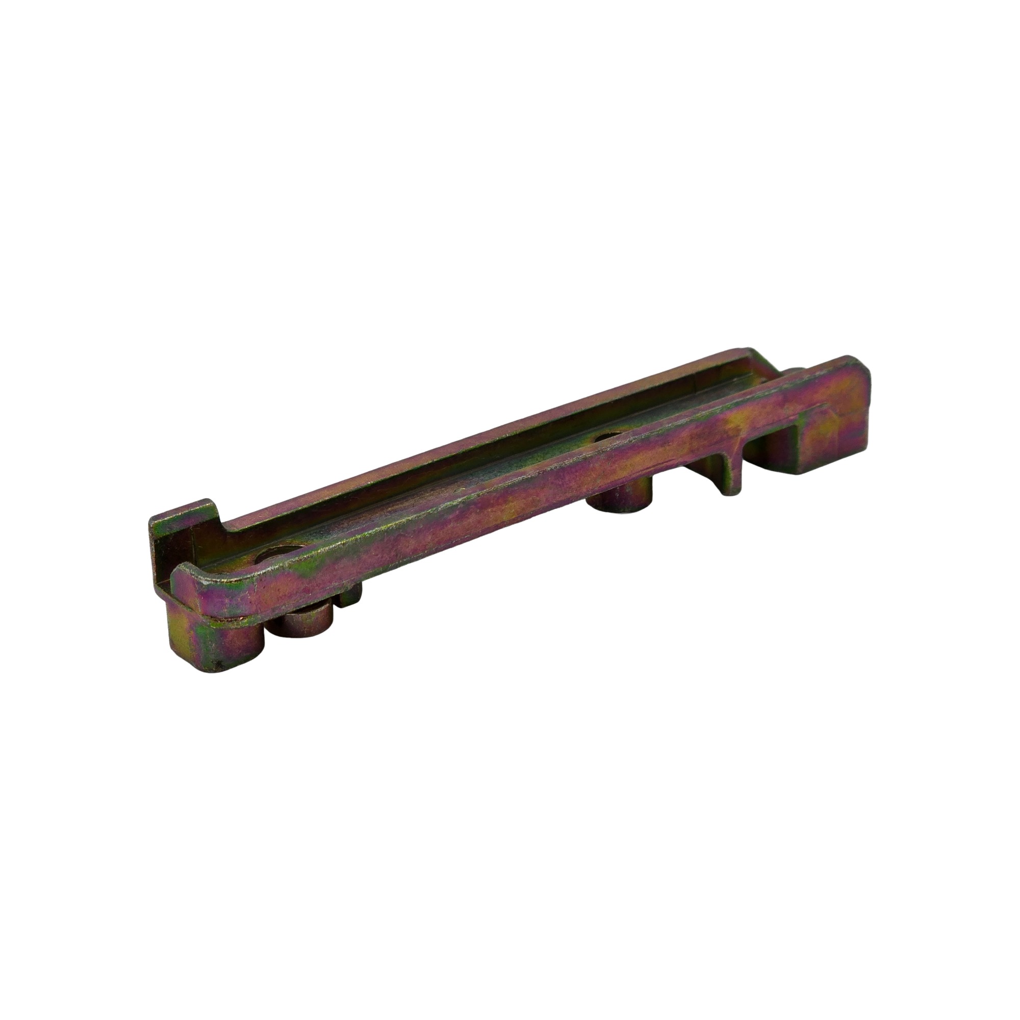 [BA] Aubi Kippschliessblech KL040, Konstruktionsteil, Metallteil, Bohrschlitz, Rostfarbig, Schlitze