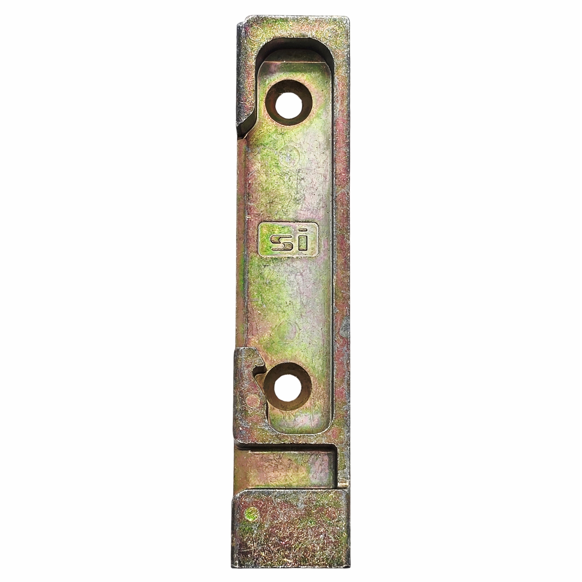 [BA] SI Siegenia Schließblech 0434/R, rechts, ts, Fase, Metallteil, Rost, Loch, Nut Loch