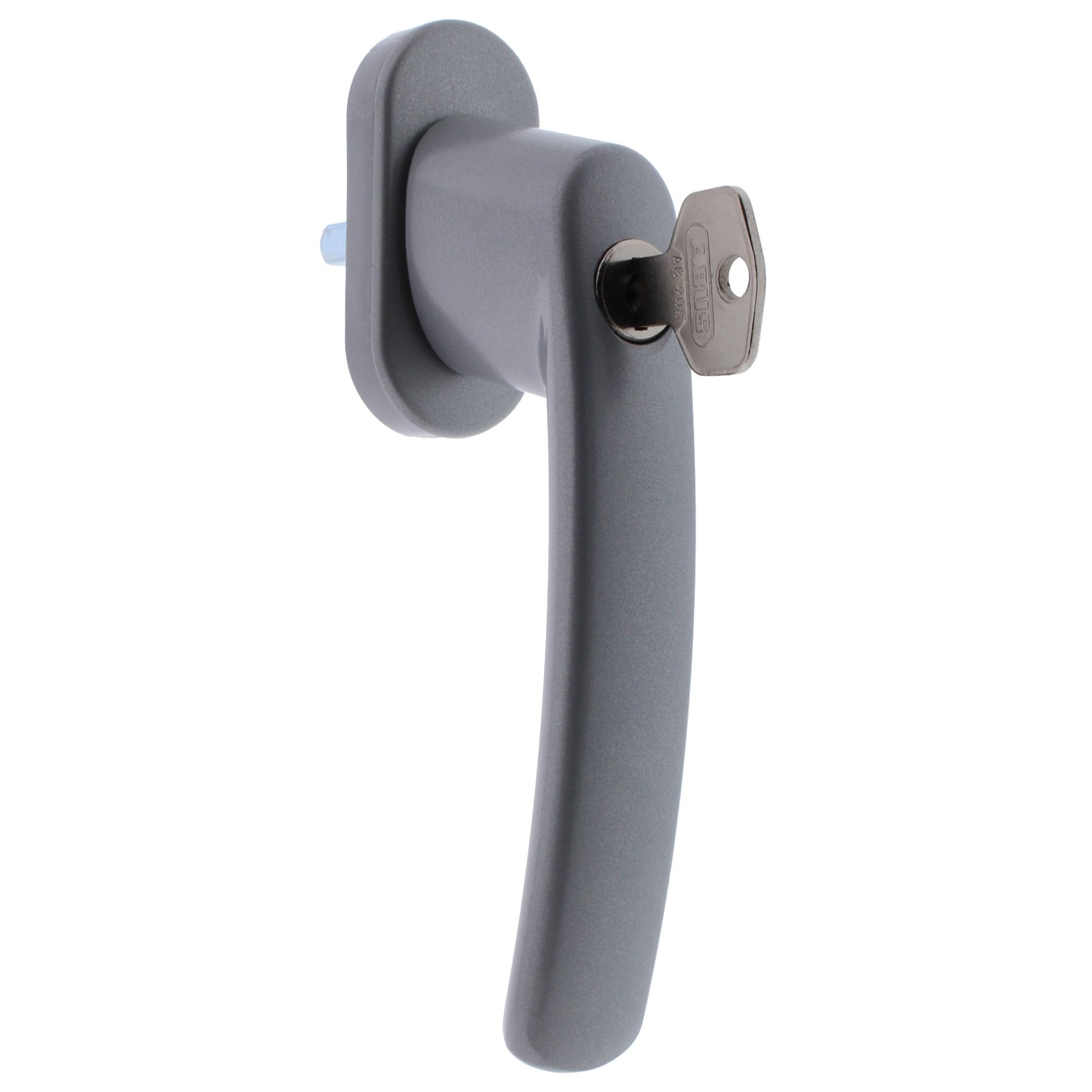 ABUS Fenstergriff abschließbar FG200 AB208 mit verstellbarem Vierkantstift Silber, Griff