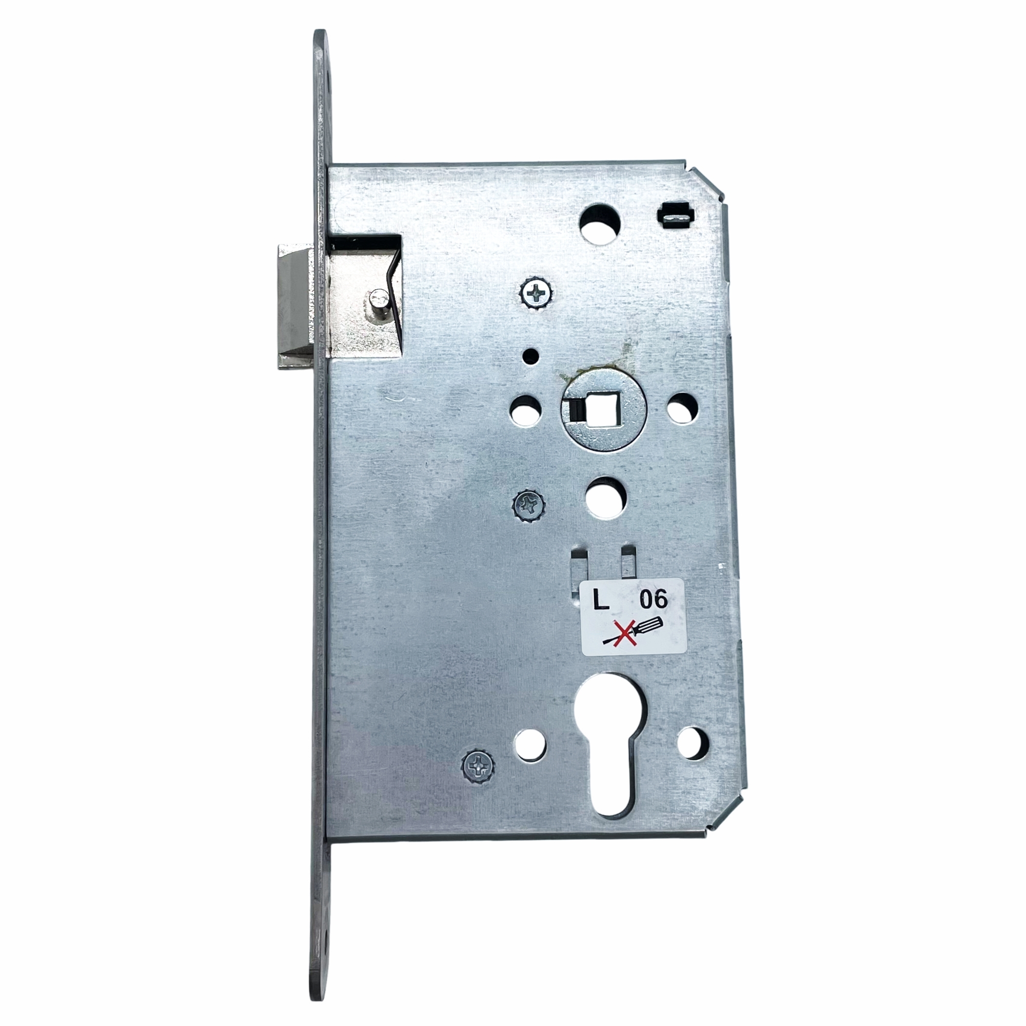[BA] BMH Einsteckschloss 300 PZW 70/72/8 DIN Links 20x235 rund Edelstahl, Schloss, Schließmechanismus, Metall, Türbeschlag, Schlitz/Schlosskasten