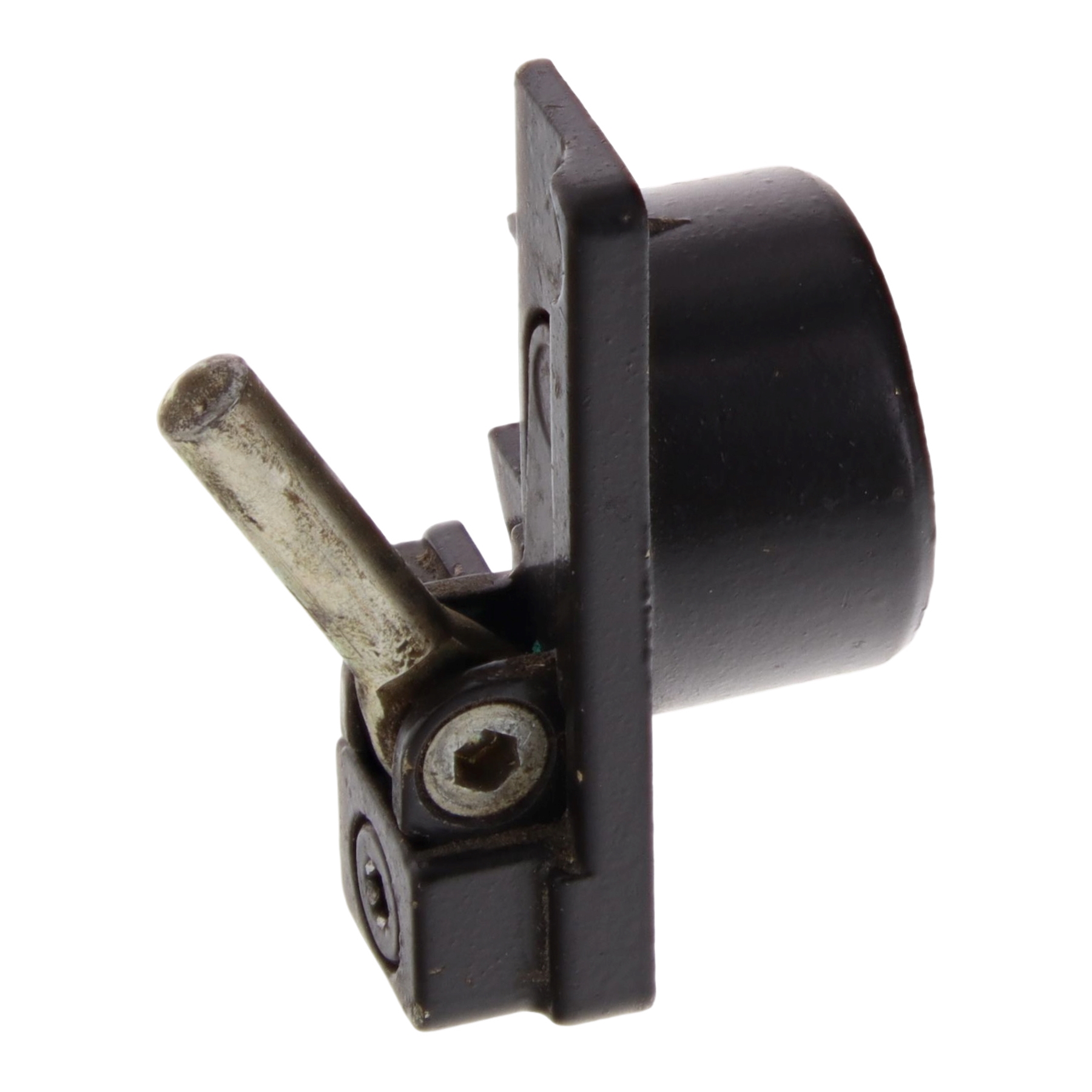 [BA] Winkhaus Ecklager ET11 18 mm Überschlag rechts braun, Knopf, Welle, Bearbeitungssteil, schwarzes Plastikteil, Metallstift