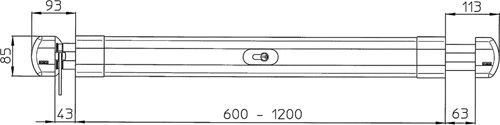 Ikon Protectorriegel DRS mit Sperrbügel 8444 Weiß (RAL9016), Diagramm, Handlung