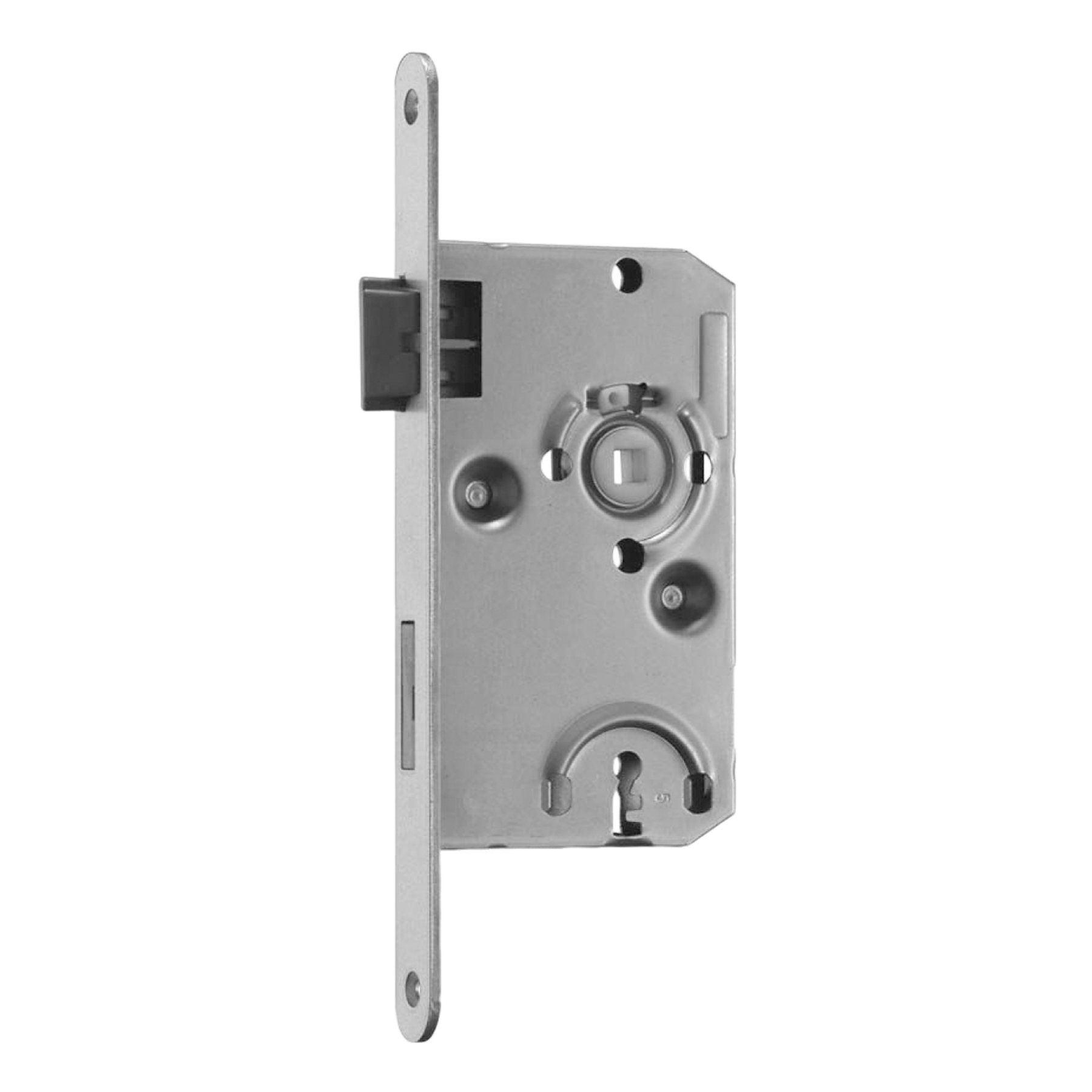 [BA] BMH Einsteckschloss TGL PZW 55/72/8 Stulp 18x220mm rund DIN Links silber 0050.000039, Verriegelung, Schloss, Türschloss, Metall, Rundzylinder