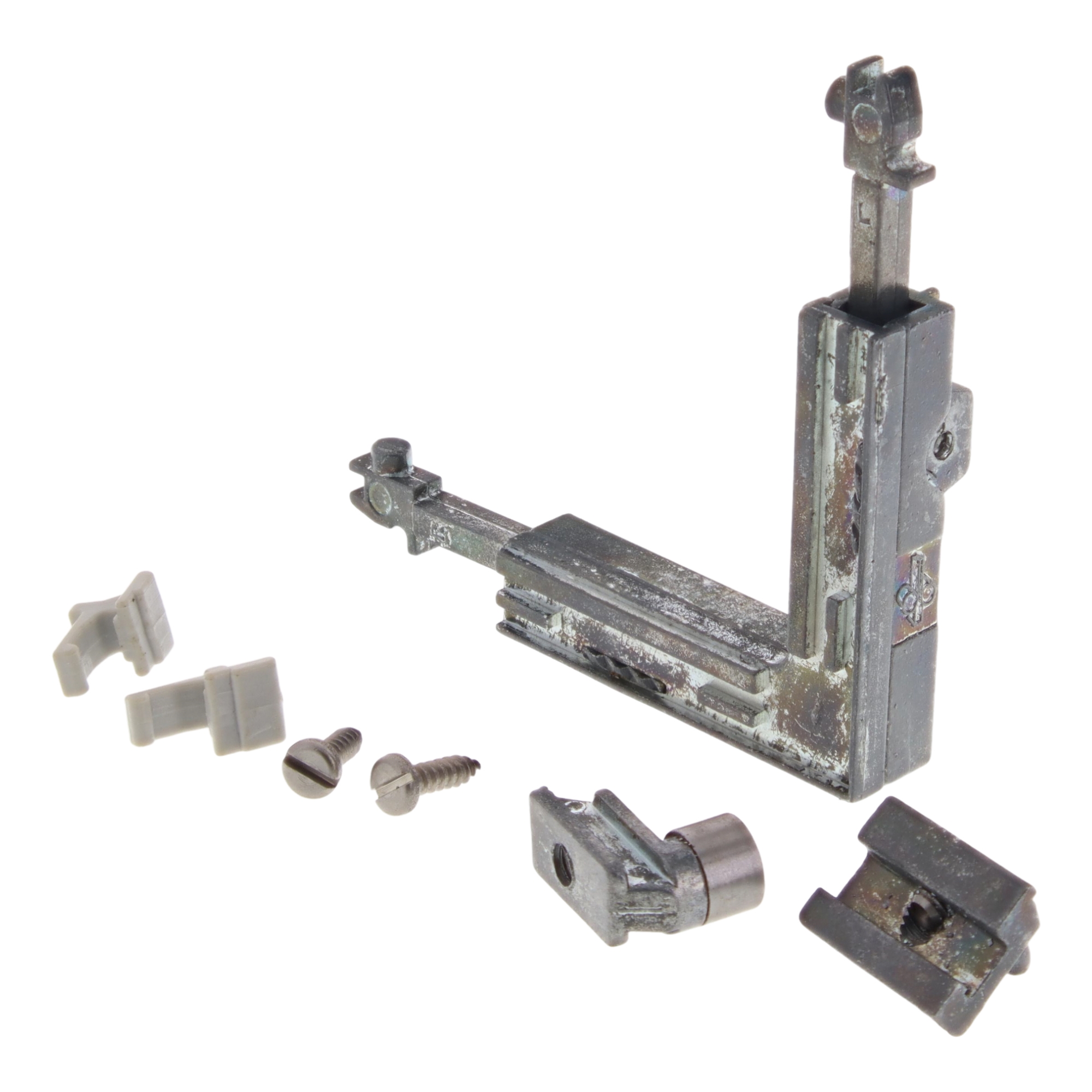 HUECK HARTMANN Mittelverriegelung mit Eckumlenkung E 2802, Halterung, Schrauben, Klemmhalter, Metallteile, Montagesatz
