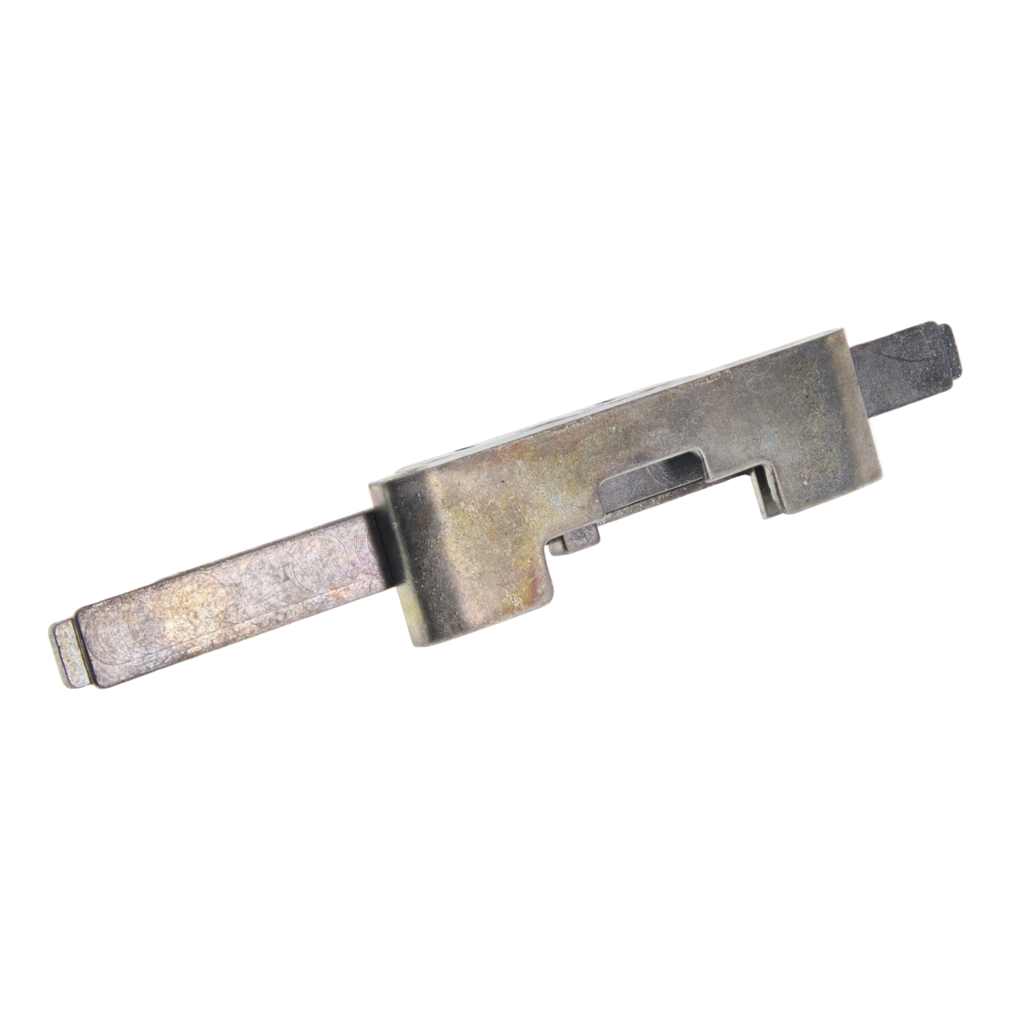 Notter Einsteckgetriebe ohne Fehlbediensperre, Schmiedeisen-Lasche, Metallteil, Schneide, Kupferfarbend, Maschinenbauteil