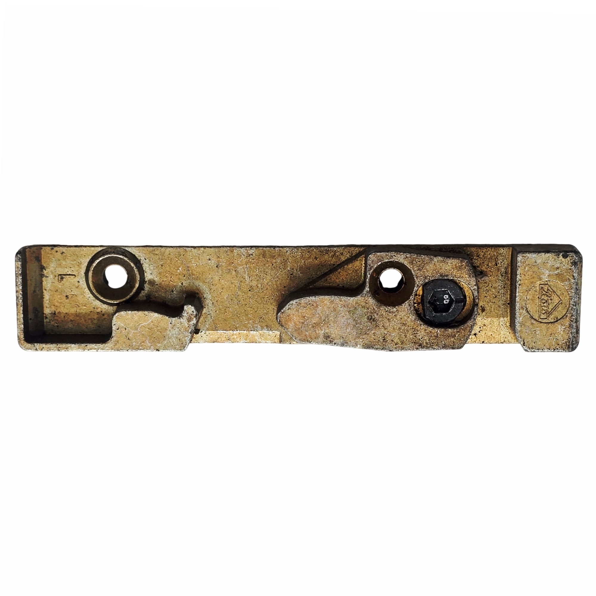 [BA] Roto Kippschliessblech K605 A880 08 L, Links, Türschloss, Schloss, Metall, antik, Bauholz