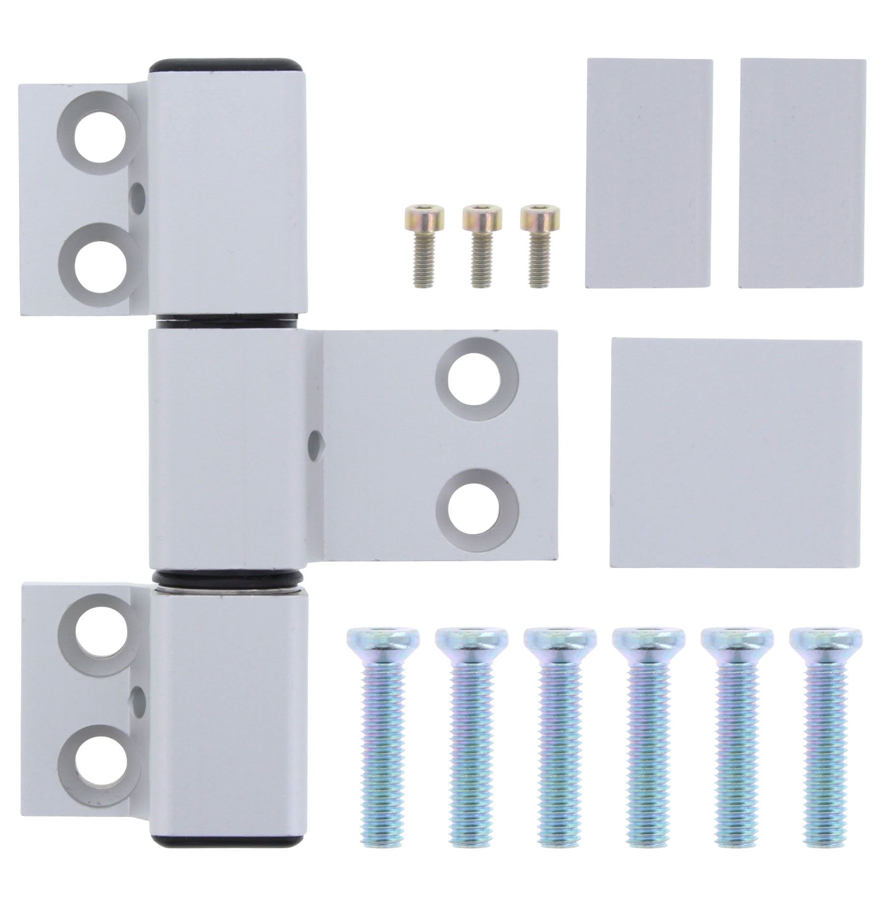 [BA] HUECK Türband 3-teilig mit 20 mm Drehpunkt DIN links Z 994213 02  VE=1, Scharnier, Klemmblock, Verbindungsblock, Schrauben, Montagezubehör