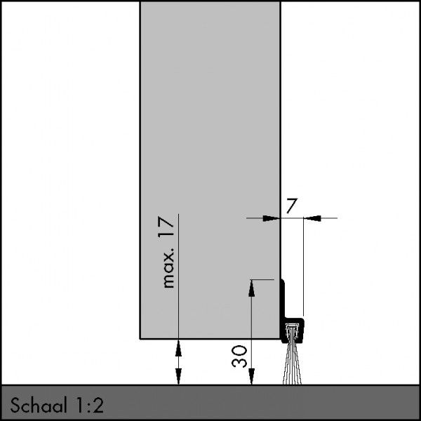 Ellen IBS31 Türbodendichtung 0308201 100cm