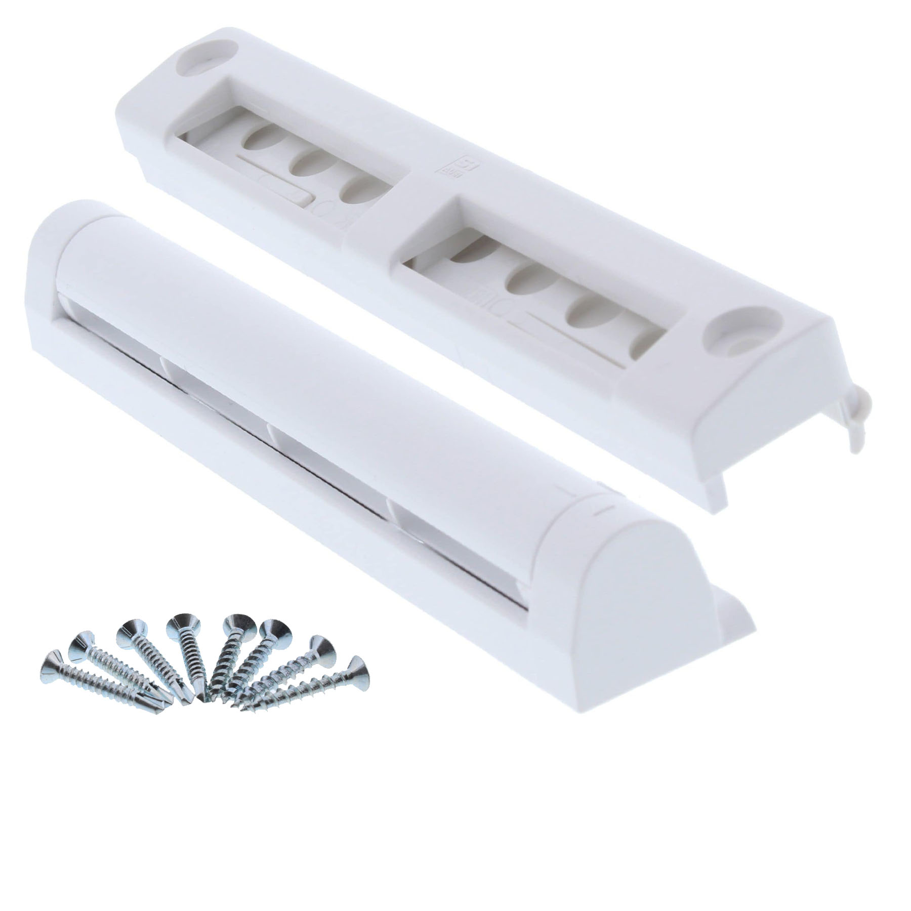 SIEGENIA AEROMAT mini Falzlüfter Steg 5 mm mit Drehverschluss weiß inkl. ToniTec® Schraubenset KL-FR 8, Maschine, Schraube