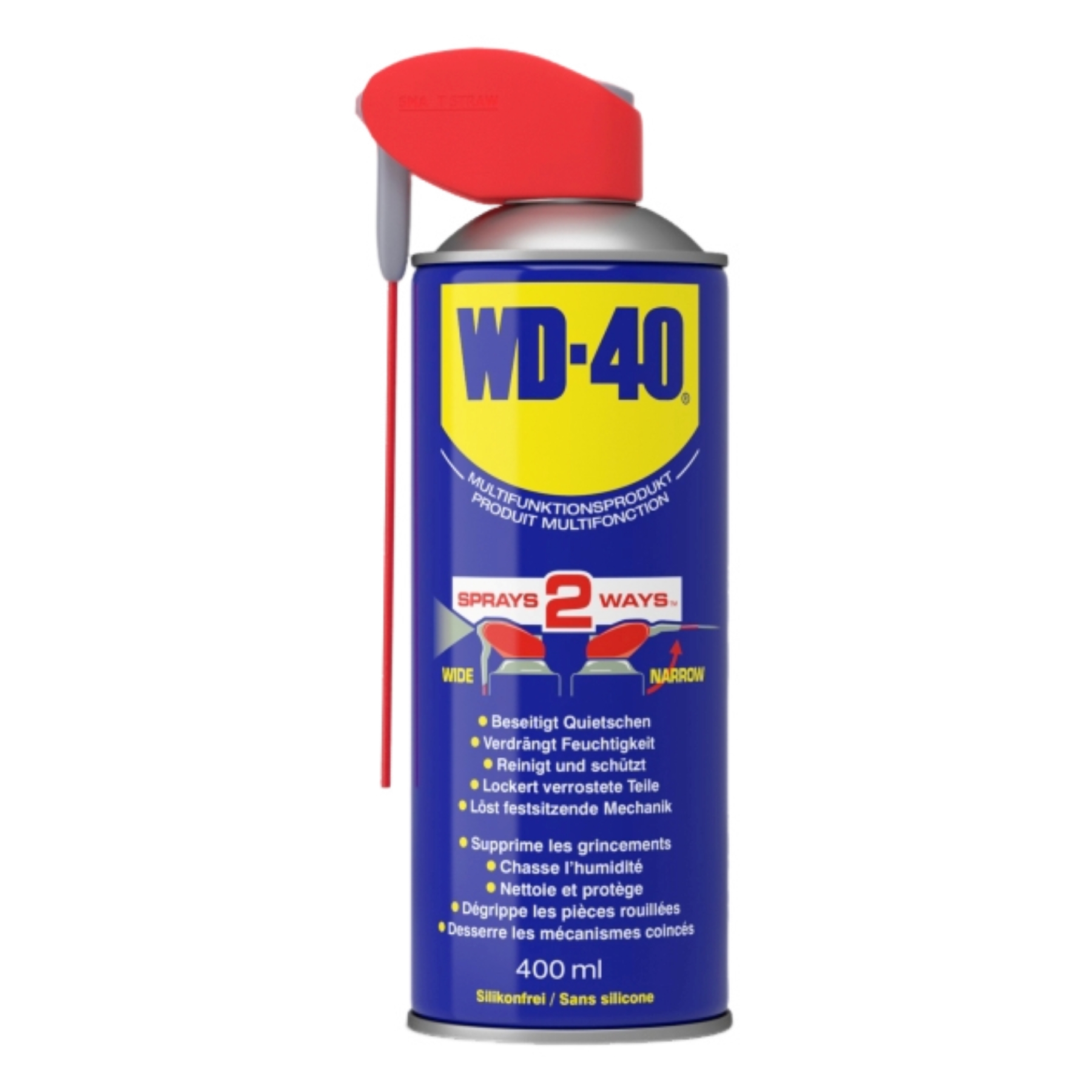 [DS] VIELZWECKSPRAY WD 40 SMART STRAW  400 ML Nr. 494.40, WD-40, Multifunktionsspray, Sperrspray, 400 ml, Schraubensprühdose