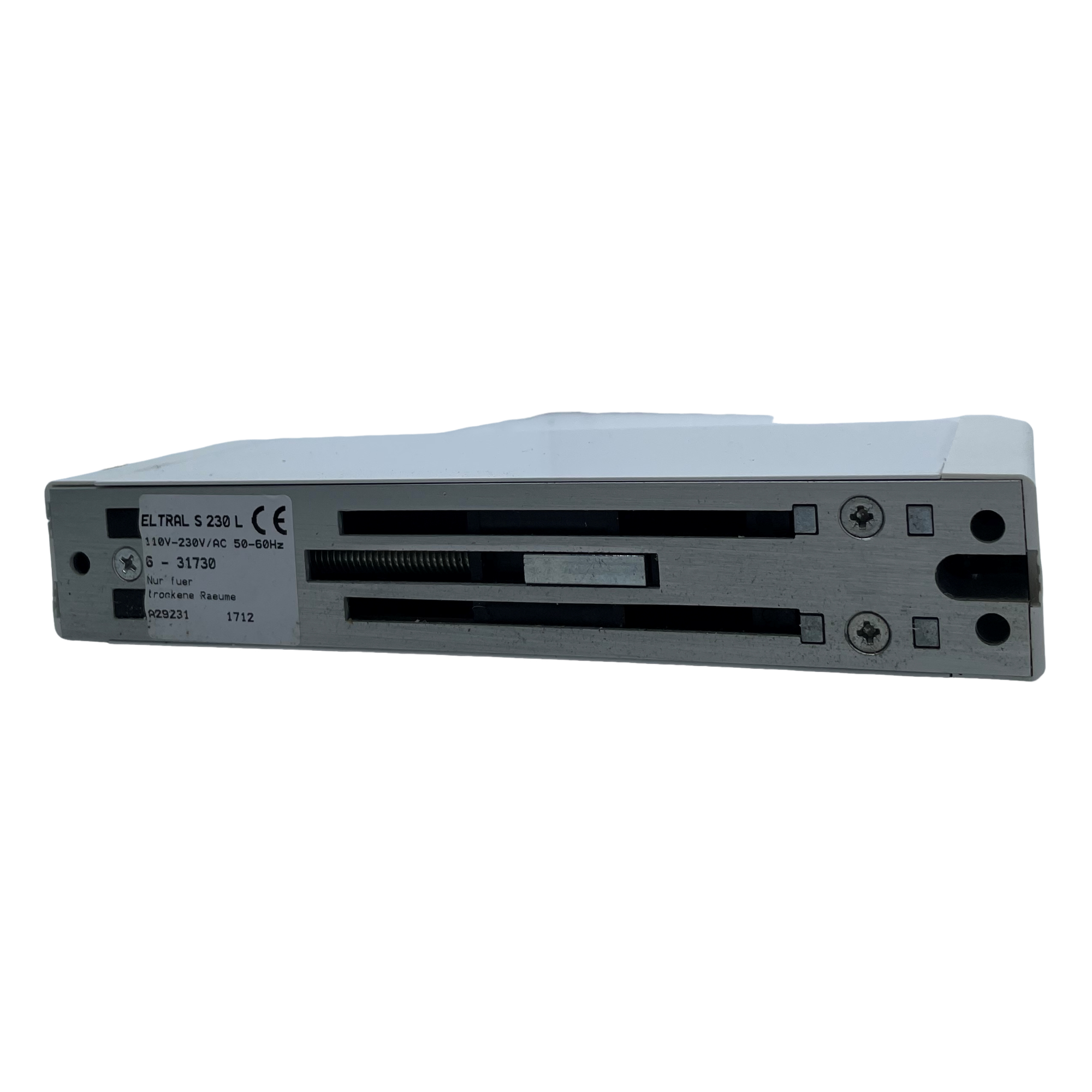 [BA] Eltral Antrieb S230L mit Endlagenabschaltung über Lastabschaltung, Weiß, 6-31730-00-0-7, PCMCIA Karte, Erweiterungskarte, SCSI Adapter, Schlitz, metallisch grau