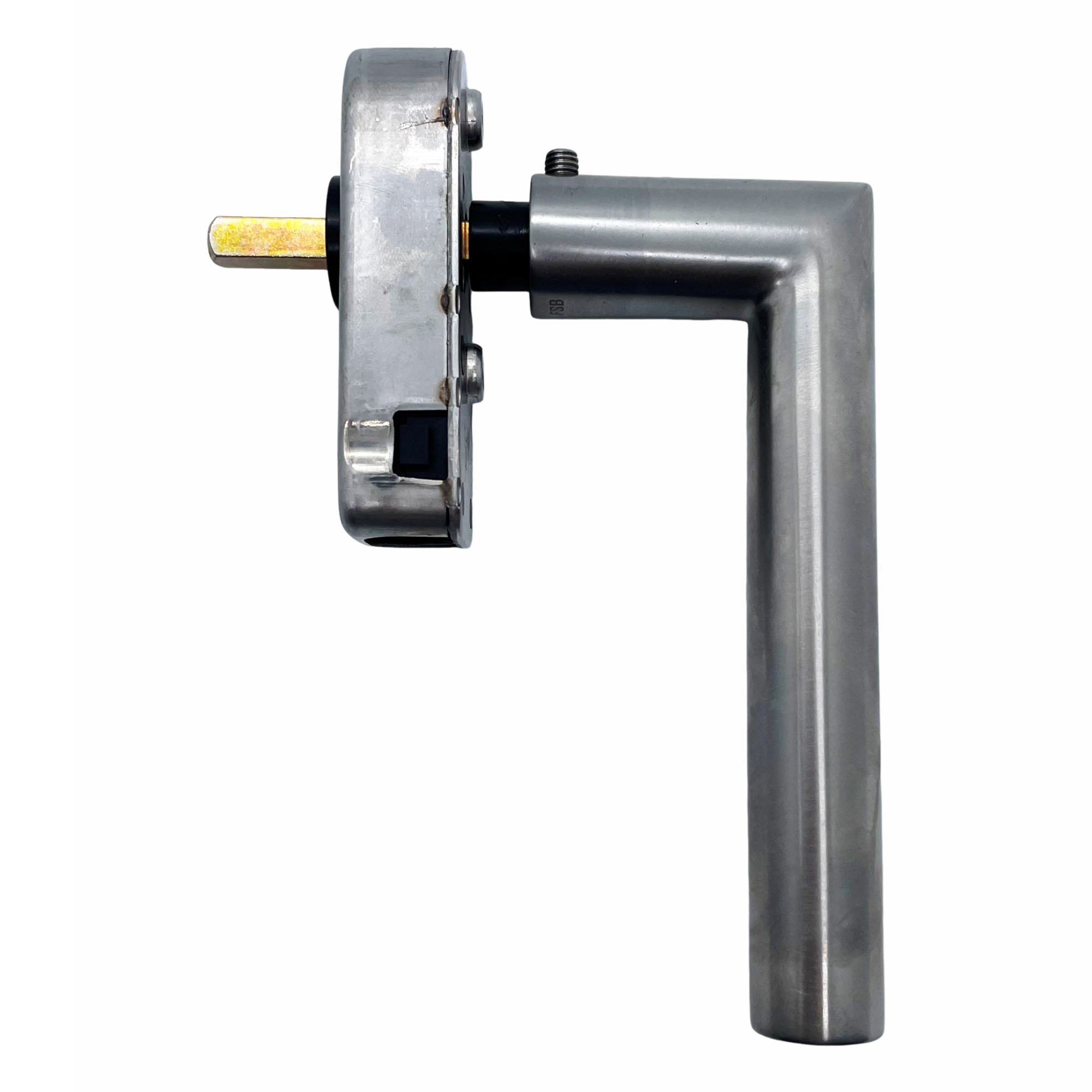 [BA] FSB Fenstergriff abschließbar mit Druckknopfzyinder.34mm Vierkant Edelstahl matt gebürstet, Türgriff, Fenstergriff, Rostfreier Stahl, Metallgriff, Ablage-Türgriff