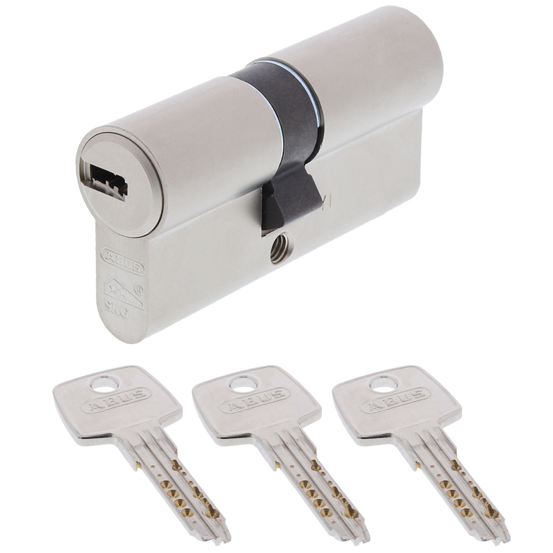 ABUS EC550 VS verschiedenschließend inkl. 3 Schlüssel 45/50 Profilzylinder, Zylinder-Schloss, Kameraschloss, Torschloss, Schlüssel, Sicherheits Schloss, Zylinder-Schloss, Schlosszylinder, Profilzylinder, Schloss mit Schlüssel, Sicherheitsschloss, Rundzyli