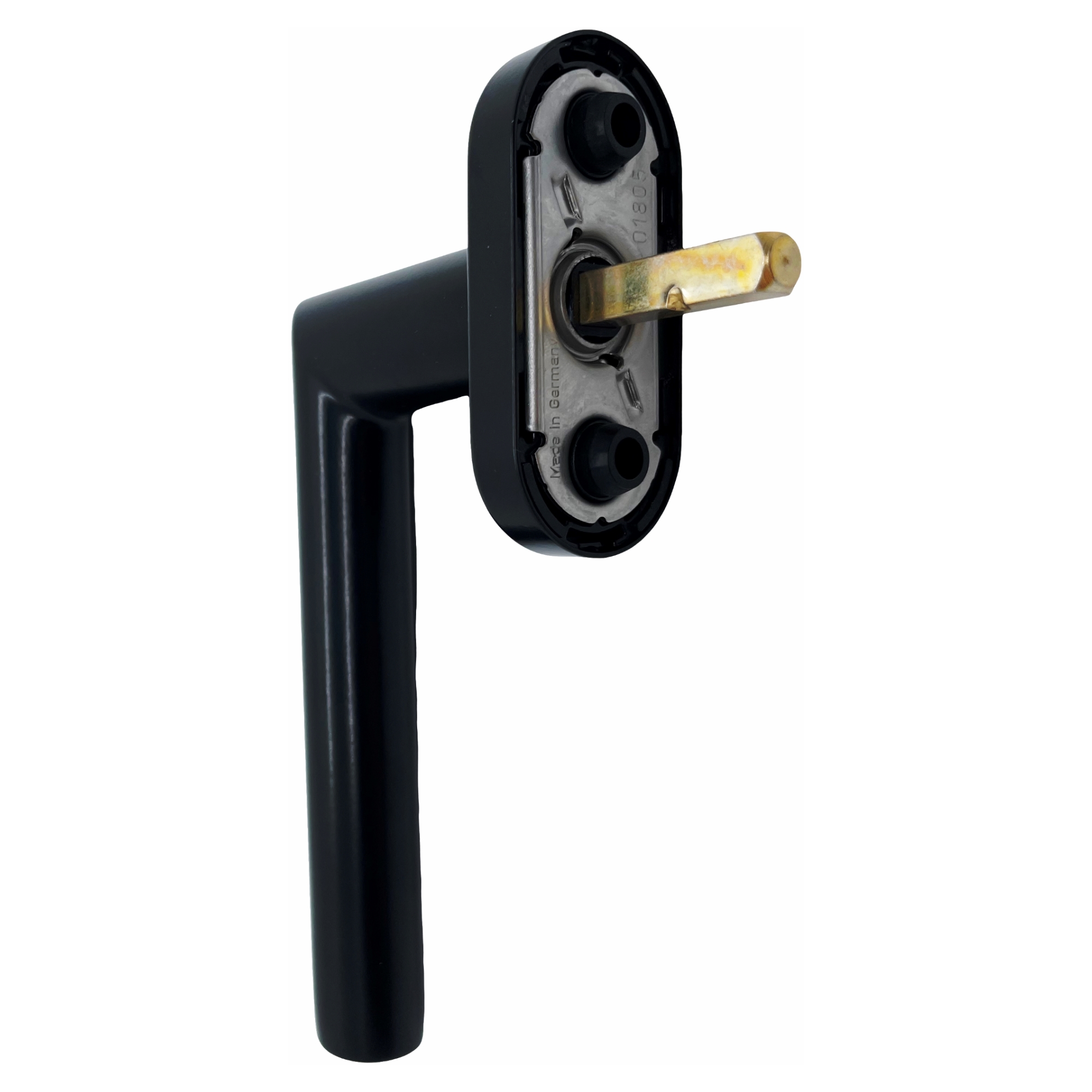 [BA] FSB Fenstergriff 34 1076 09039 8120 schwarz matt ähnlich Ral 9005, Türgriff, Hebel, Schlossmechanismus, Metall, Schwarz