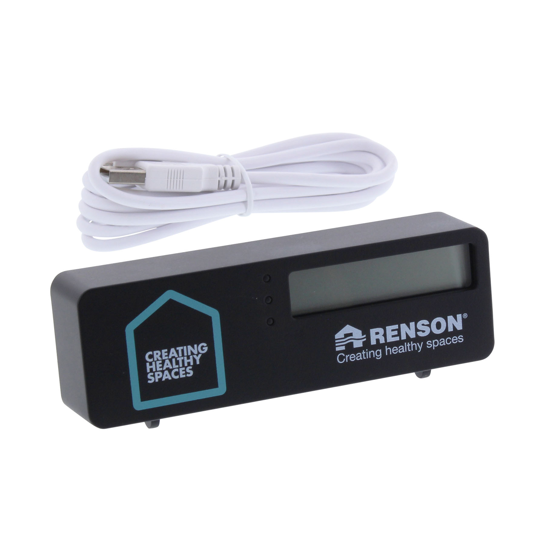 RENSON CO2-Messgerät schwarz zur Überwachung der Raumluftqualität, Adapter, Elektronik, Bildschirm, Computer-Hardware, Überwachen