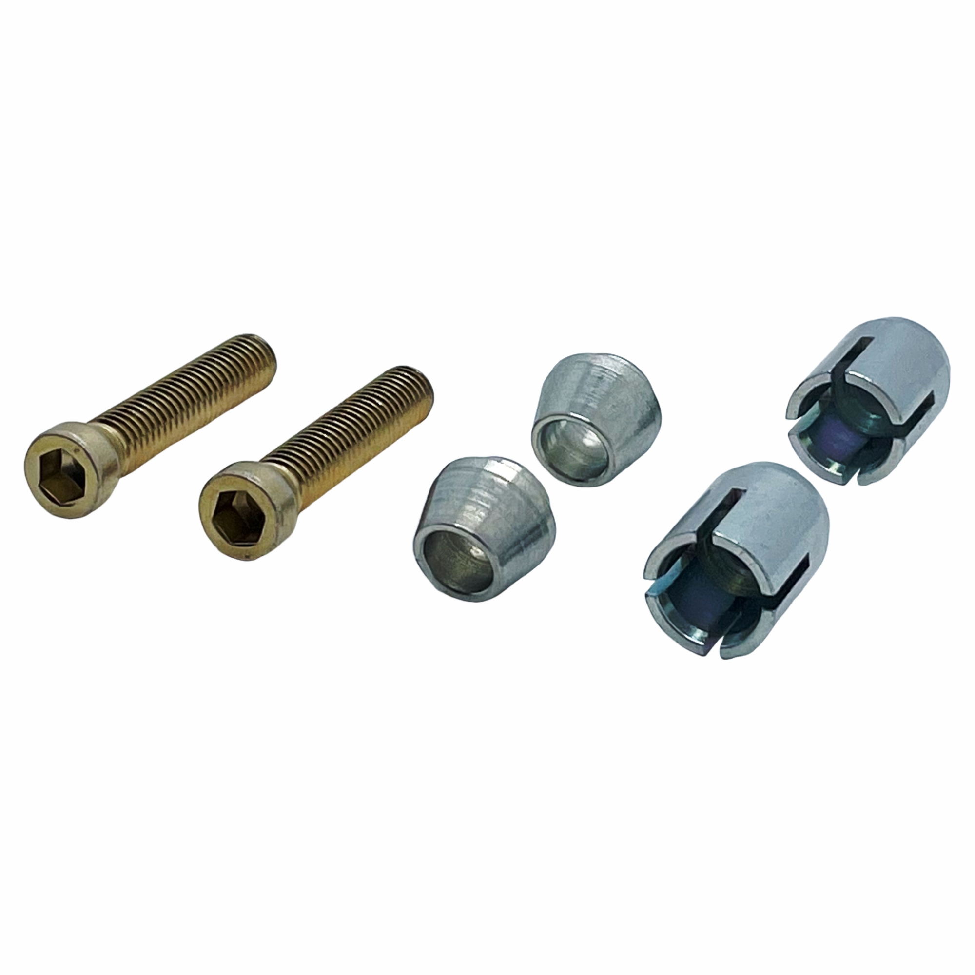 Dr. Hahn Befestigungsmittel A650 M8x38 2 Stück für Serie 60 AT Aluminium, Schrauben, Zylinderkopfschrauben, Gewindeschrauben, Metall, Unterlegscheibe