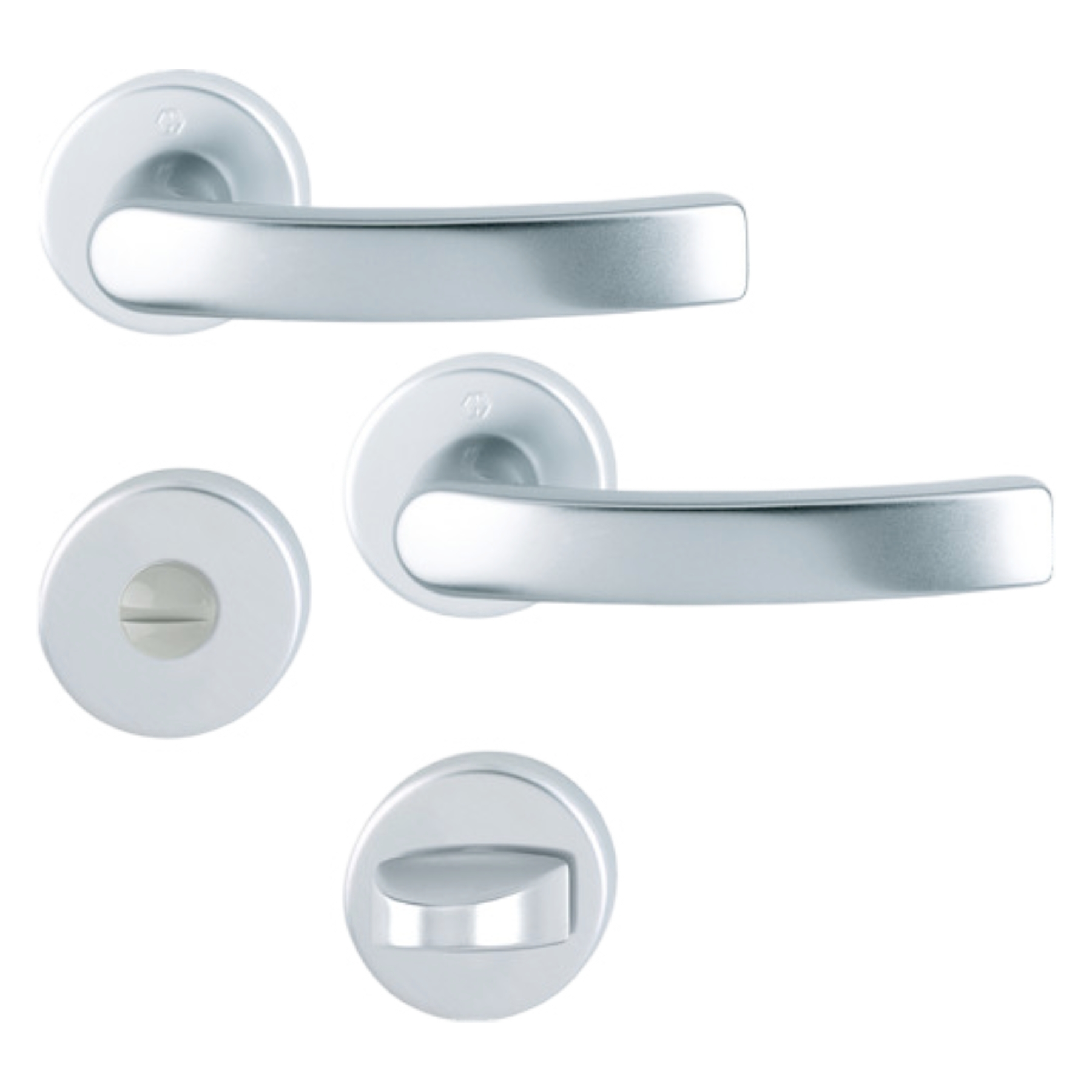 [BA] HOPPE Tür Rosetten-Garnitur Luxembourg - 199/42KV/42KVS Bad/WC-Garnitur 37-42 F1, Türgriff, Griffset, polierter Chrom, Hebelgriff, Türrosette