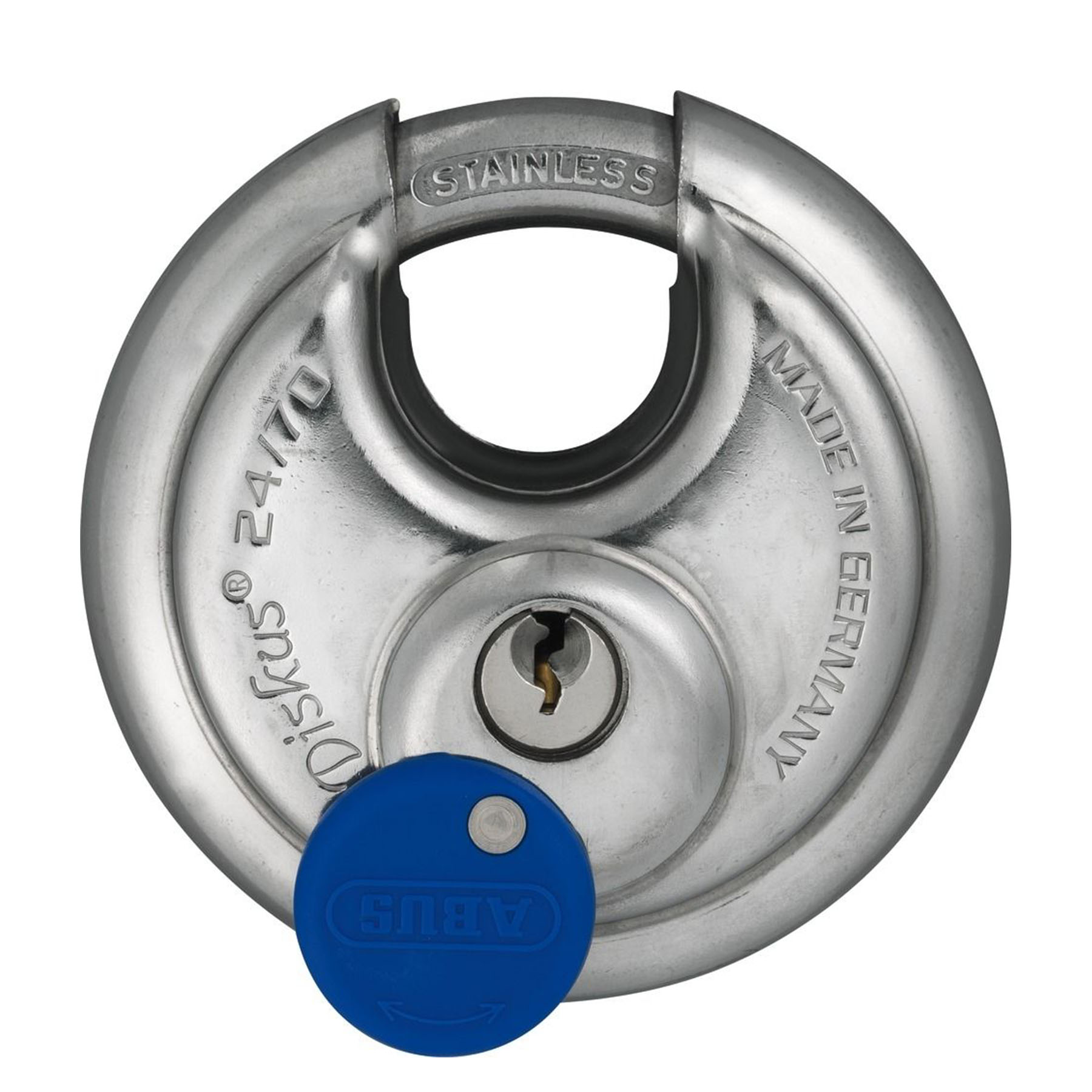 [BA] ABUS Diskus-Hangschloss 24IB/70 gleichschliessend, Schloss, Rundzylinder?, Stahl, Made in Germany, Kugelschloss