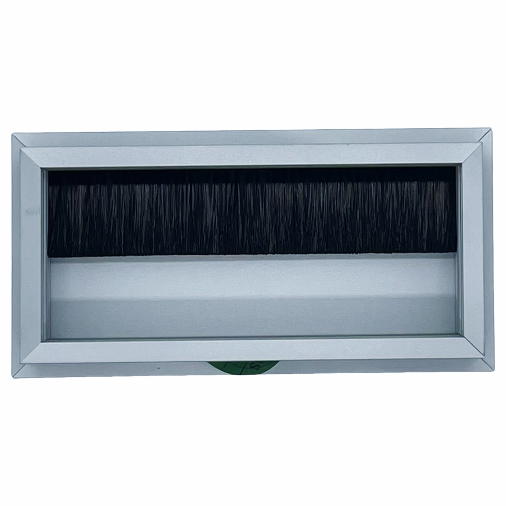 Emuca Kabeldurchführung Eckig 160x80 mm, Aluminium silber eloxiert, Wandbürste, Wandbürstensatz, Staubbürste, Reinigungszubehör, Filterrahmen