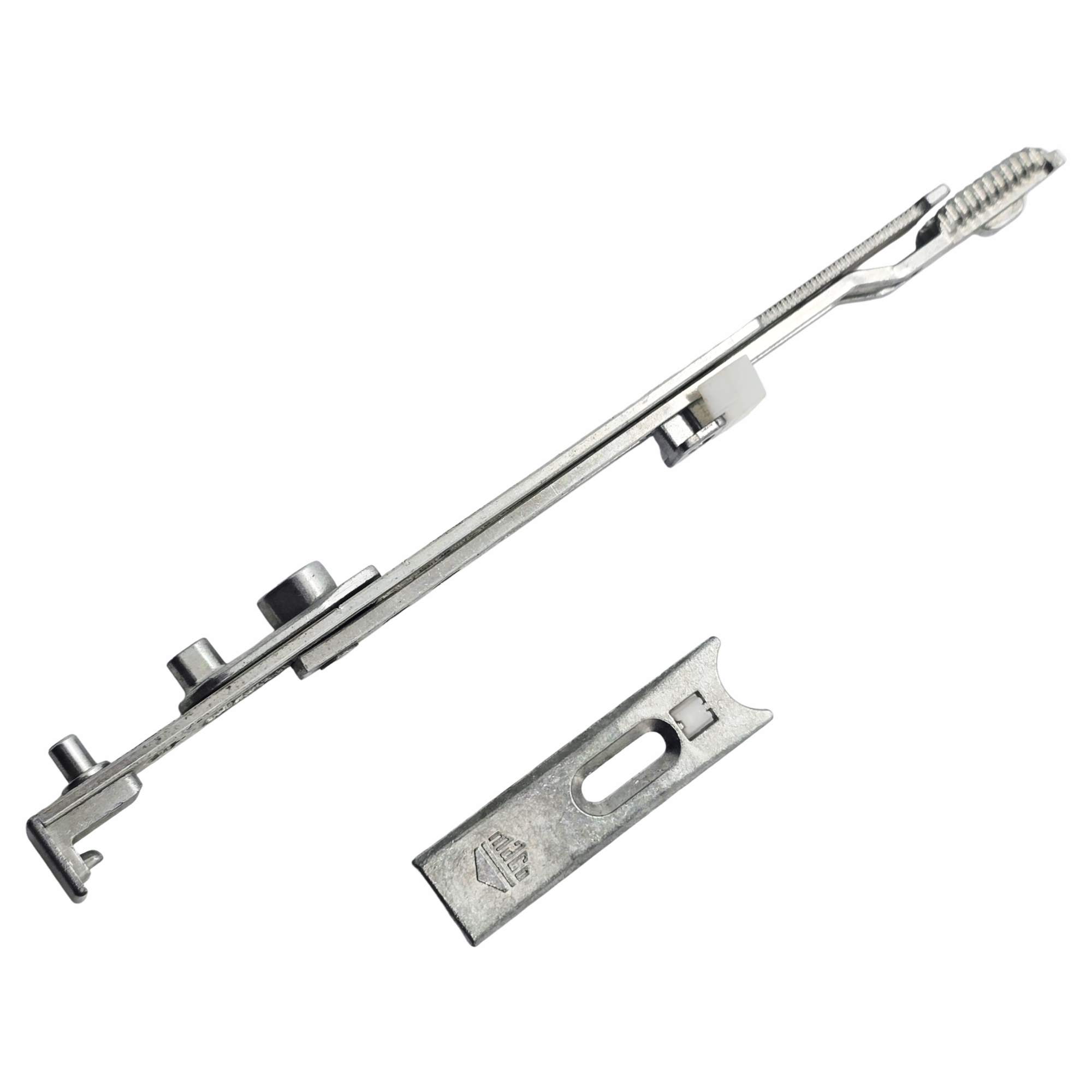 [BA] MACO Anschlußstück Kippverschluss unten für FFH 500- 1800mm Länge 170mm, Zäune, Metallstreifen, Schiebetürbeschläge, Halteklammer, Befestigungsclip