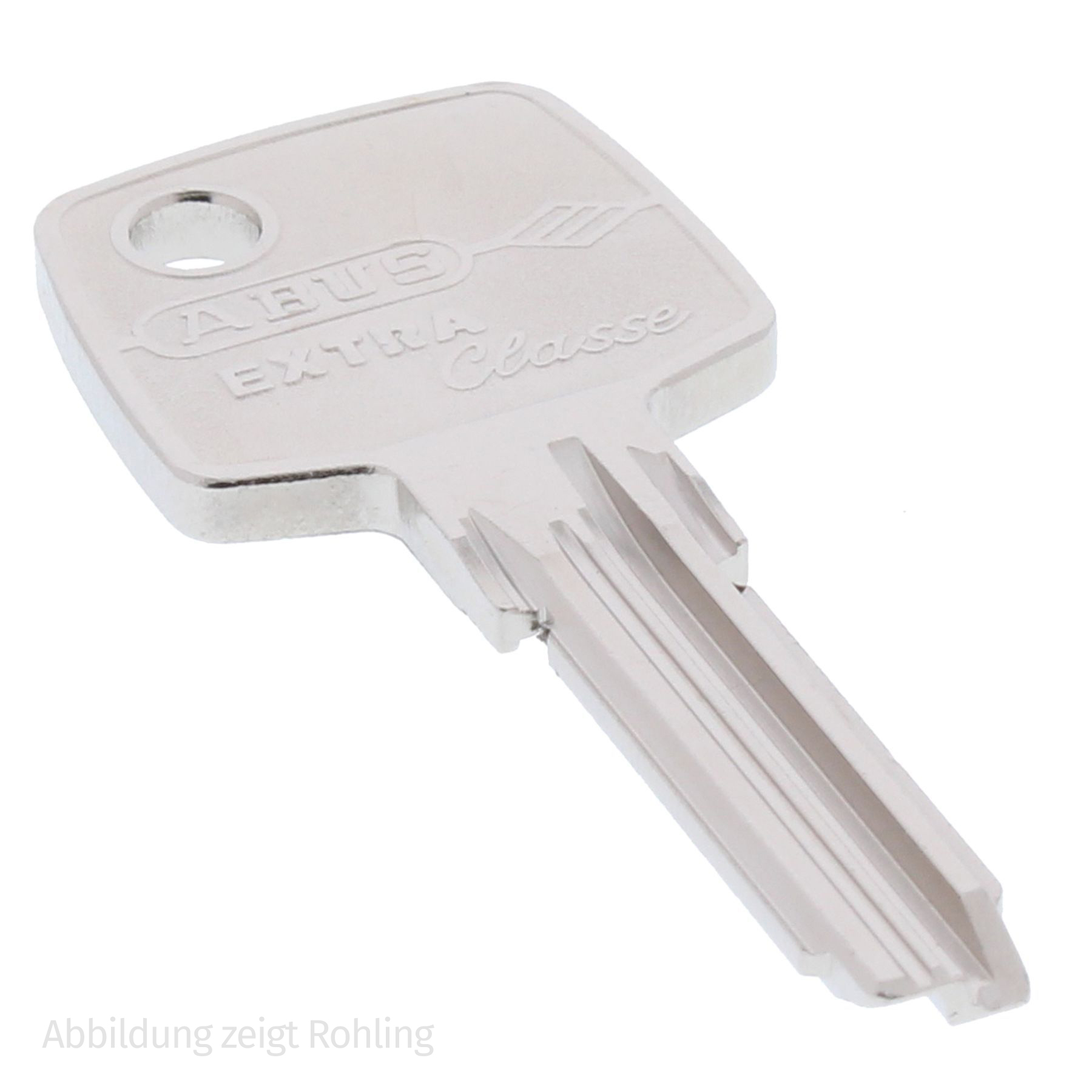 ABUS EC750/850 Nachschlüssel nach Code, Schlüssel, Schließblech, Klinge, Metall, Schlitz