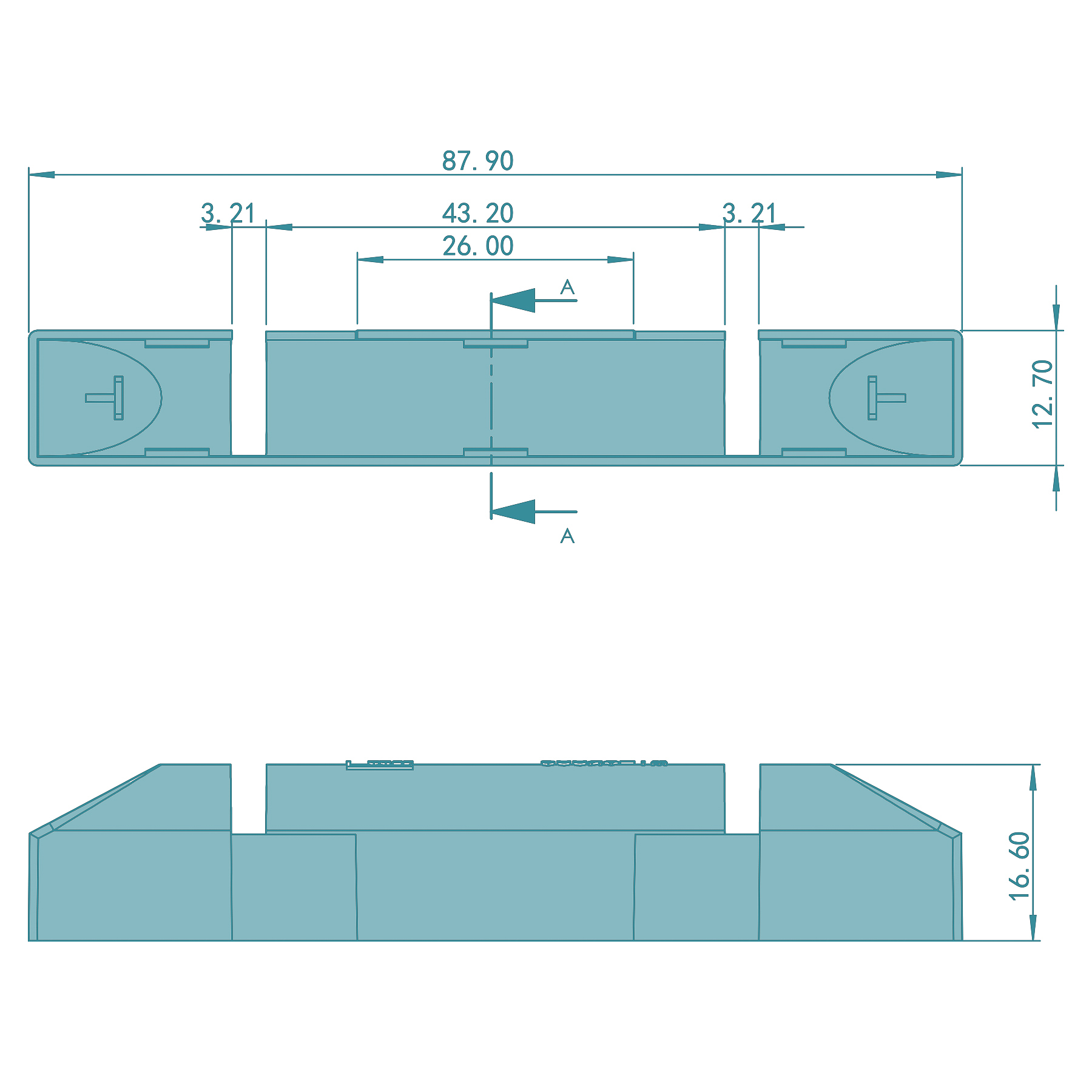 FEPS Cap Abdeckkappe WI-AK002 als Ersatz fürWinkhaus Scherenlagerkappe SPWS Fenster Ersatzteil 8,79x1,27x1,66cm