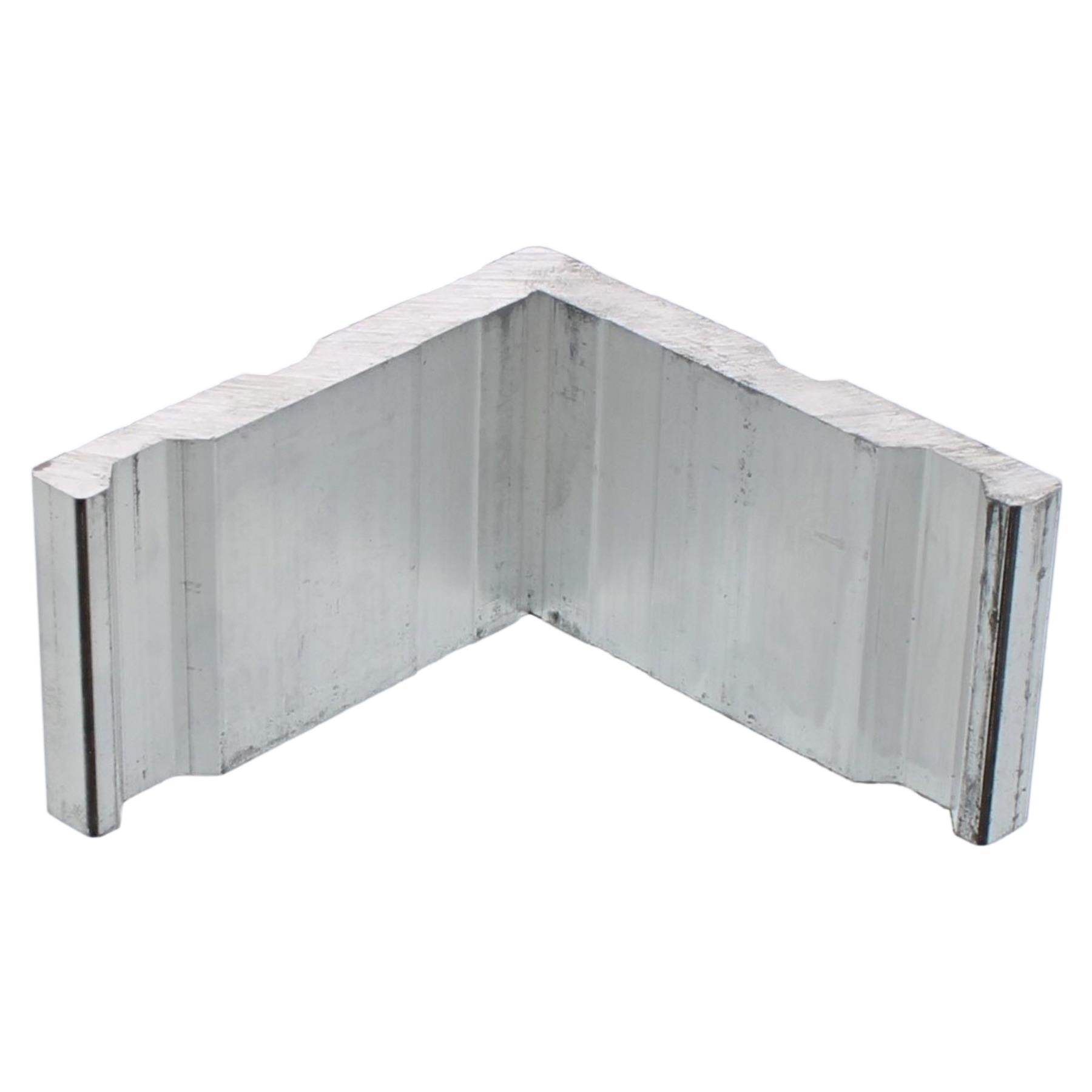 HUECK HARTMANN 84 x 46 x 10 mm Eckwinkel ''Pressta'' 530070, Aluminium