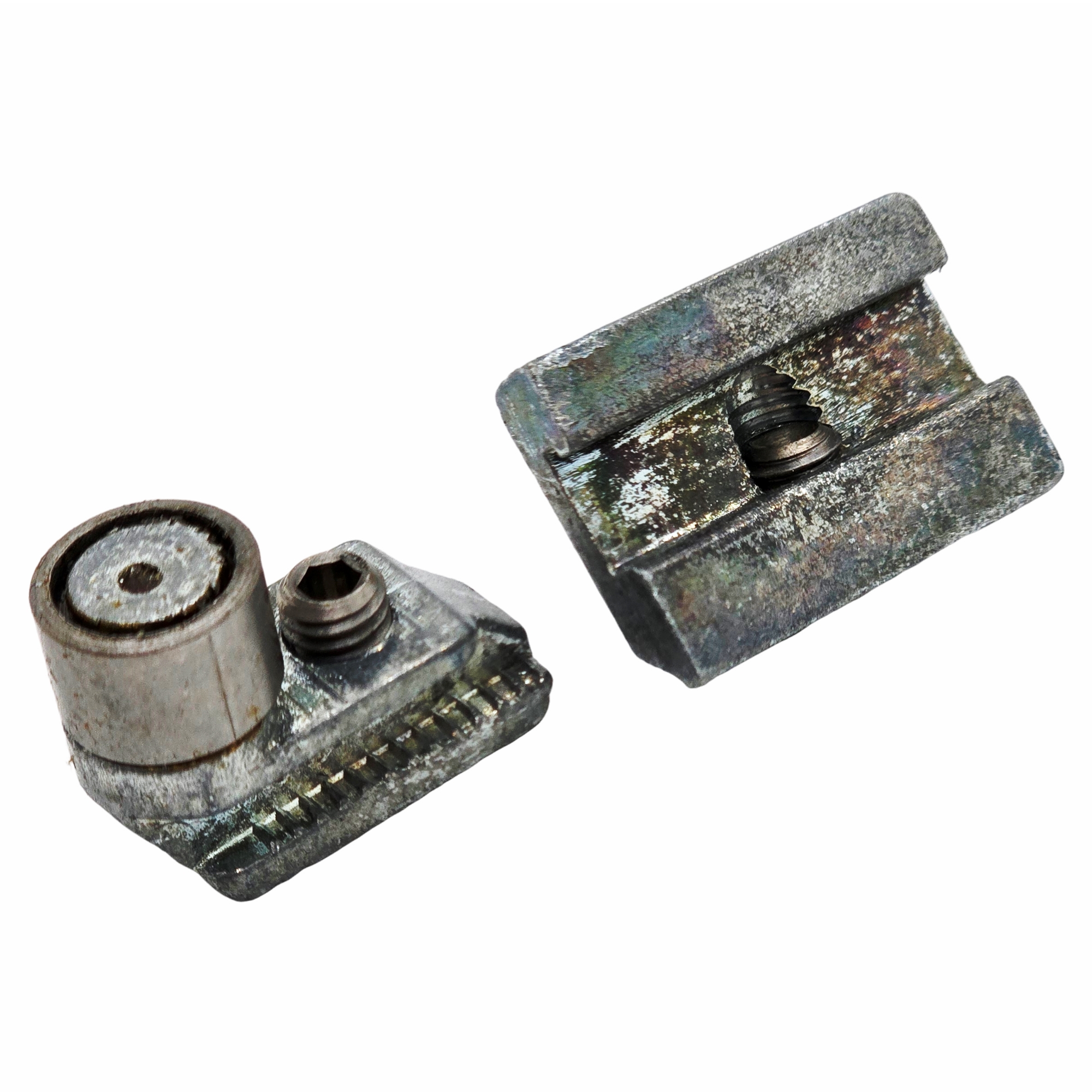 Hueck Hartmann Verriegelung E 2803, Schraubenklemmteil, Klemmhalter, Metallteil, Schraubbefestigung, Edelstahl?