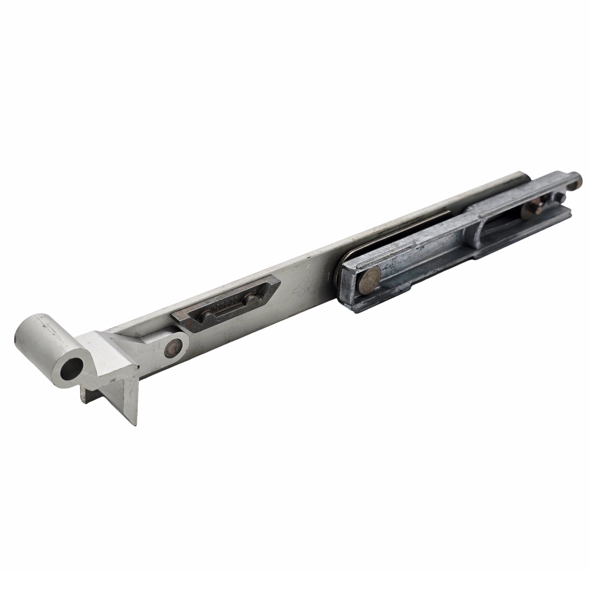 [BA] Hueck Hartmann Schere 138217 silber links 020820 020630, Metallwerkzeug, Gleitmechanismus, Linearrille, Metallgrau, Industriekomponente