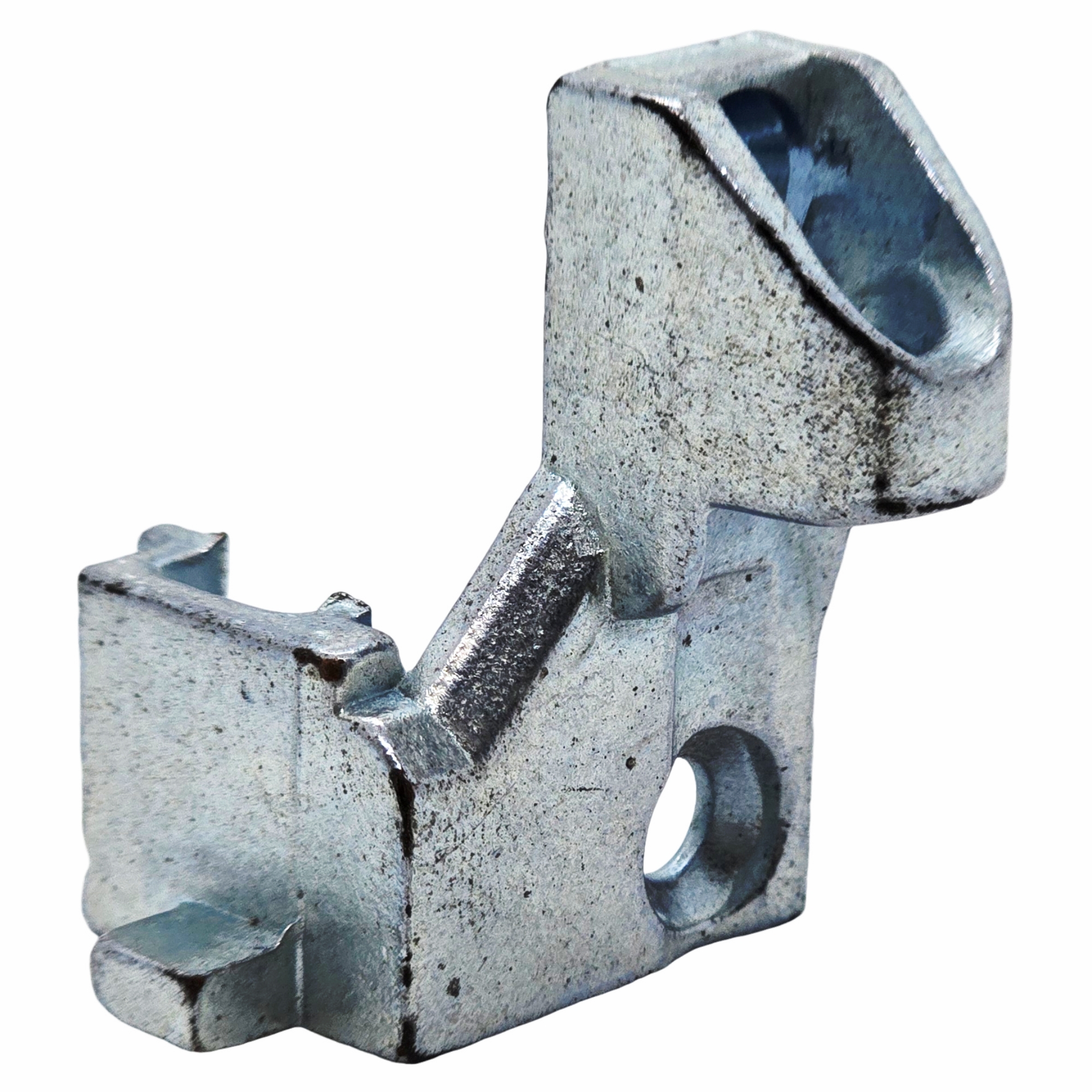 [BA] Hueck Hartmann Ecklager 100 kg links silber, Metallteil, Gussmetall, Industrieteil, Silbergrau, bearbeitetes Bauteil