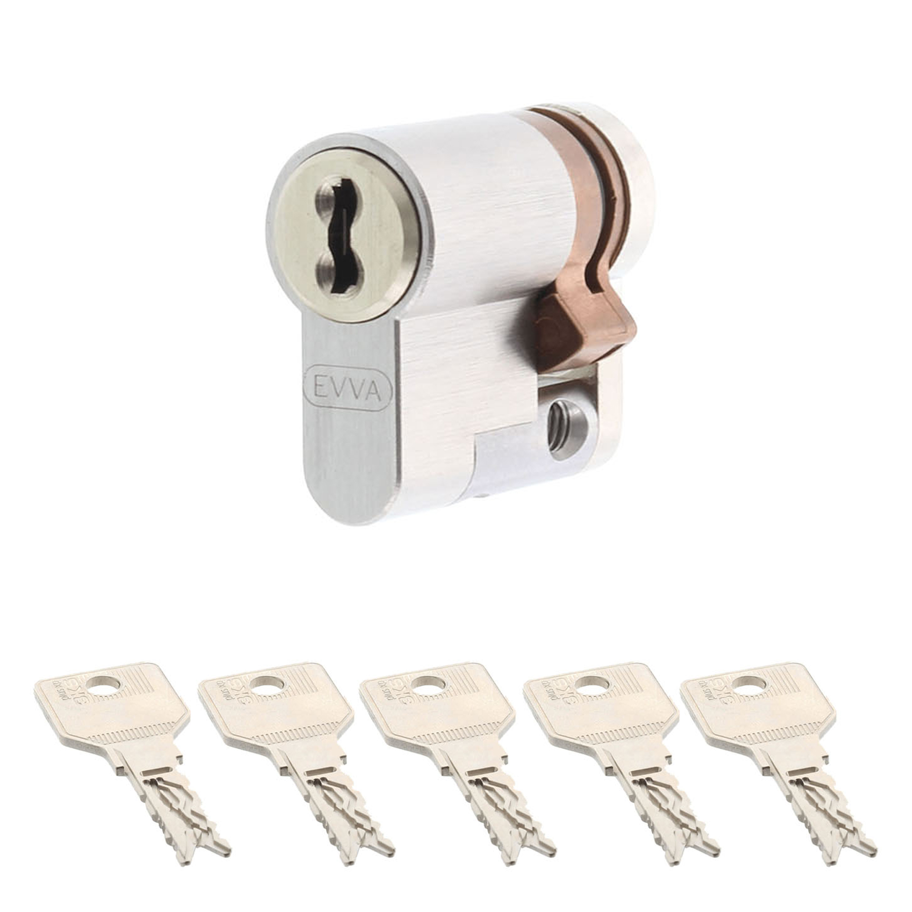 EVVA 3KS Sperrschließung inkl. 5 Schlüssel & Sicherungskarte Modular NEU 67/10 mm Halbzylinder