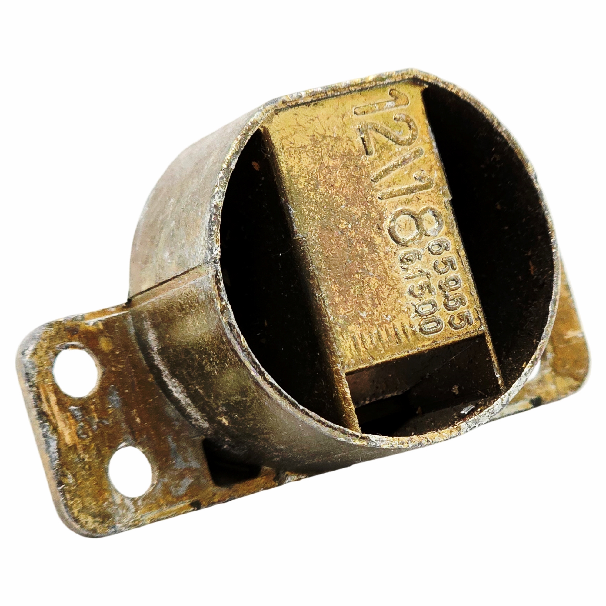 [BA] Roto Axerlager E20 (2400) M 490 B140 06, metallisches Bauteil, Halter, zylindrische Steckverbindung, rostig, industrieller Bestandteil