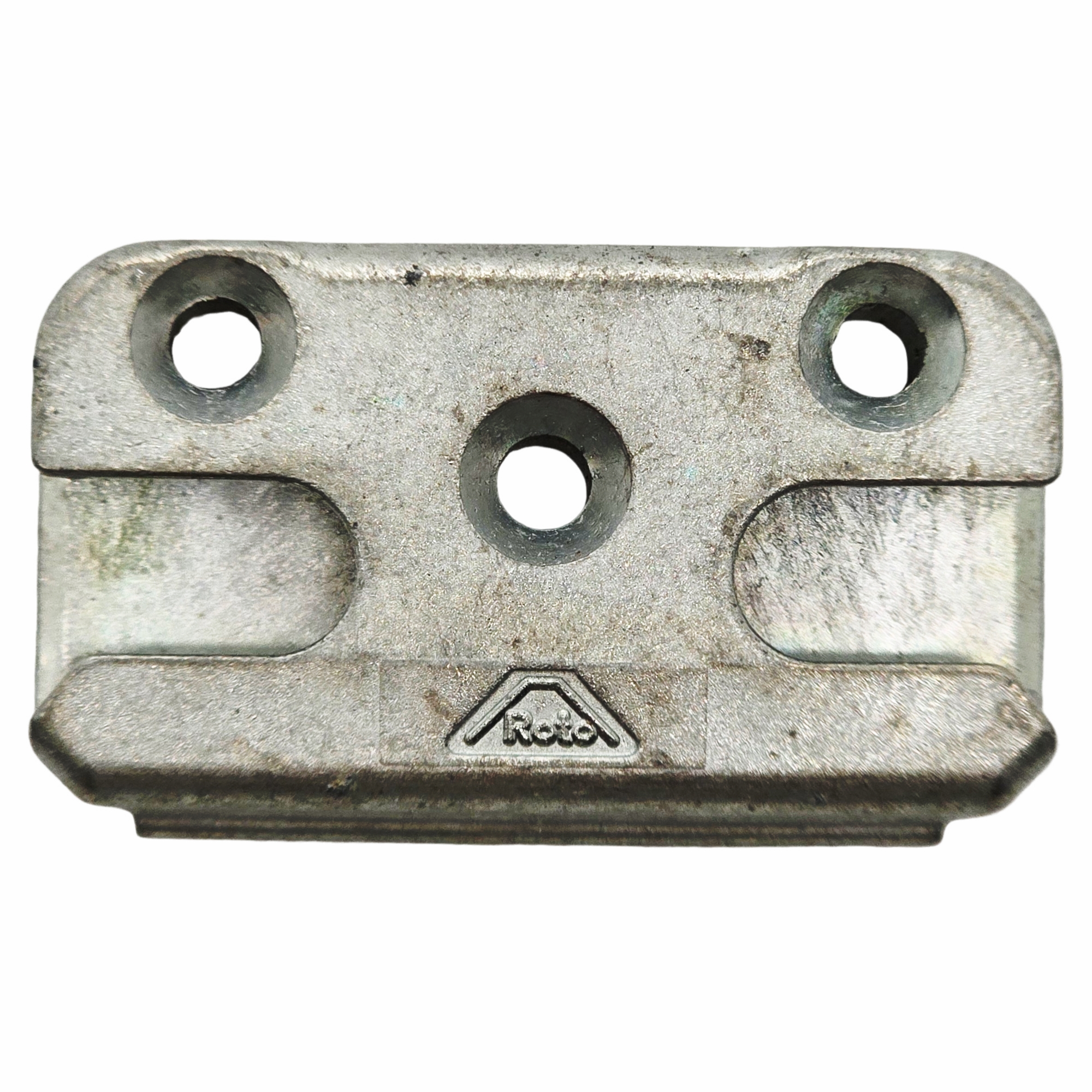 [BA] Sicherheitsschließstück K NR 284  335 886 ROTO NT, Metallteil, Bremsbelag,  Lochmuster, Silbergrau, Kfz-Komponente