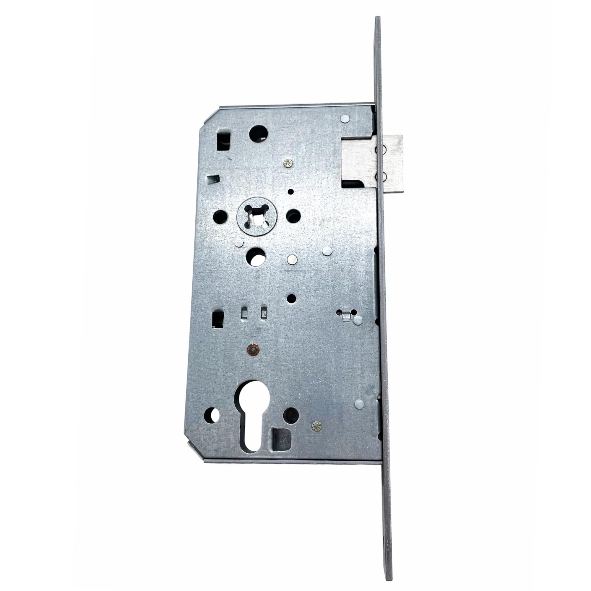 [BA] BMH Panik Einsteckschloss 3428 PZ Funktion B 65/92/9 geteilte Nuss F24x280mm käntig silber DIN L auswärts, Türschloss, Schild, Schlossmechanismus, Metall, Kernloch