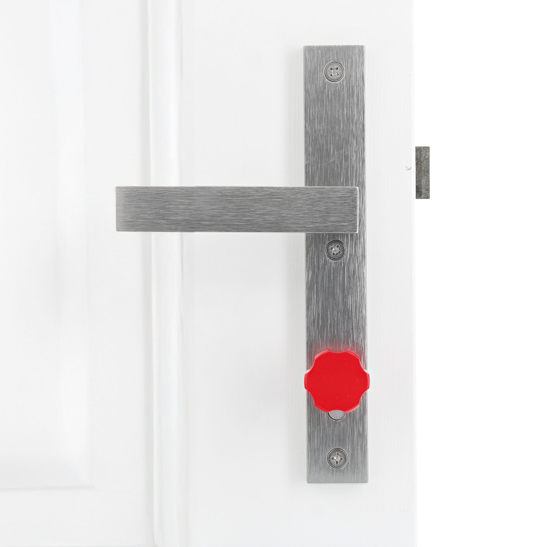 EasyTurn Knaufzylinder verschiedenschließend Serie ABUS EC660 Farbe rot Schließseite 70 mm Knaufseite 45 mm inkl. 3 Schlüssel, Türgriff, Metall, Brushed, roter Knopf, Hebel, Türdriegel, Griff, Stahl, roter Drehknopf, Türknauf, Türgriff, Türdrücker, Griffp