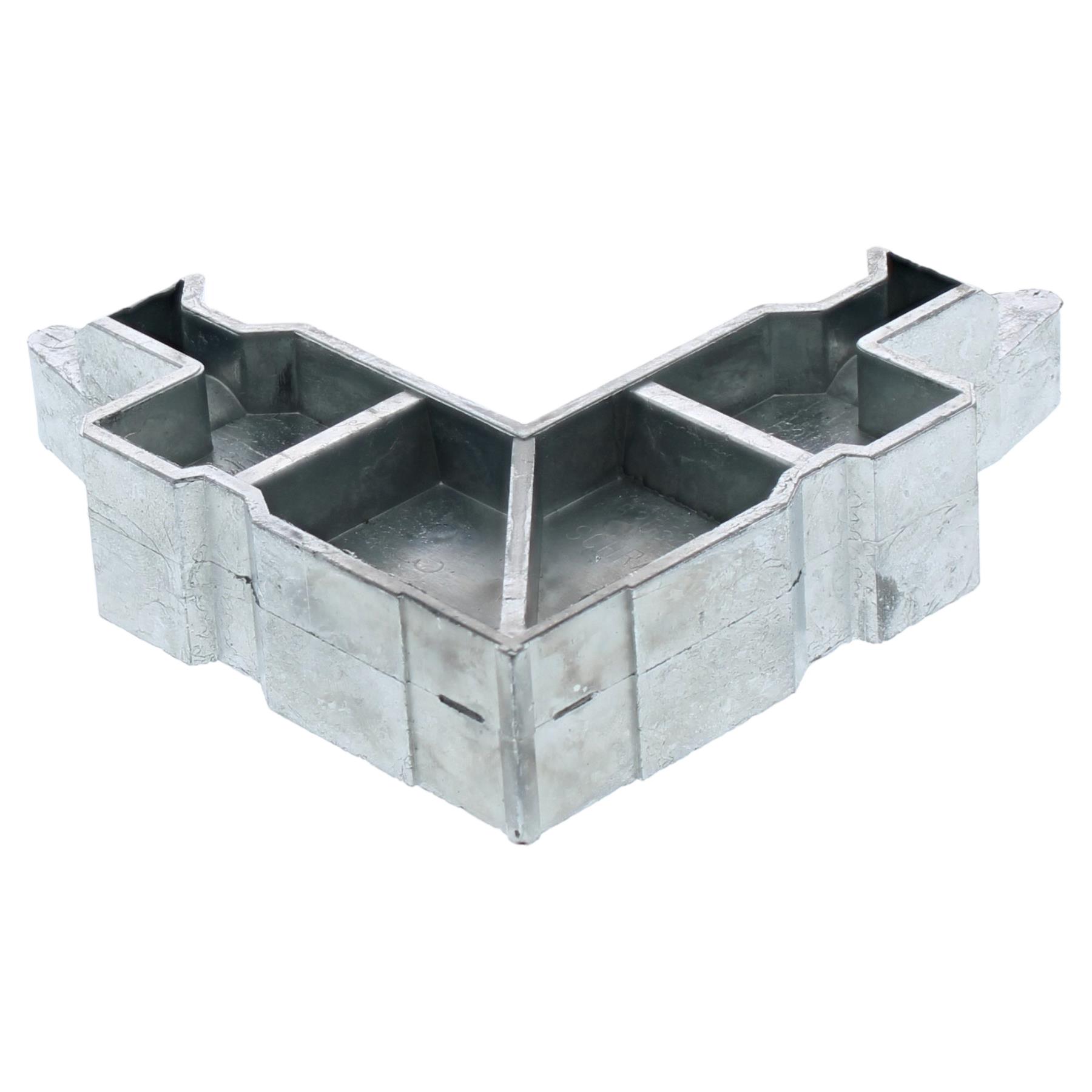HUECK HARTMANN Eckwinkel 100 x 22 x 100 mm 530520, Aluminium, Doppeltes Waschbecken, Spüle