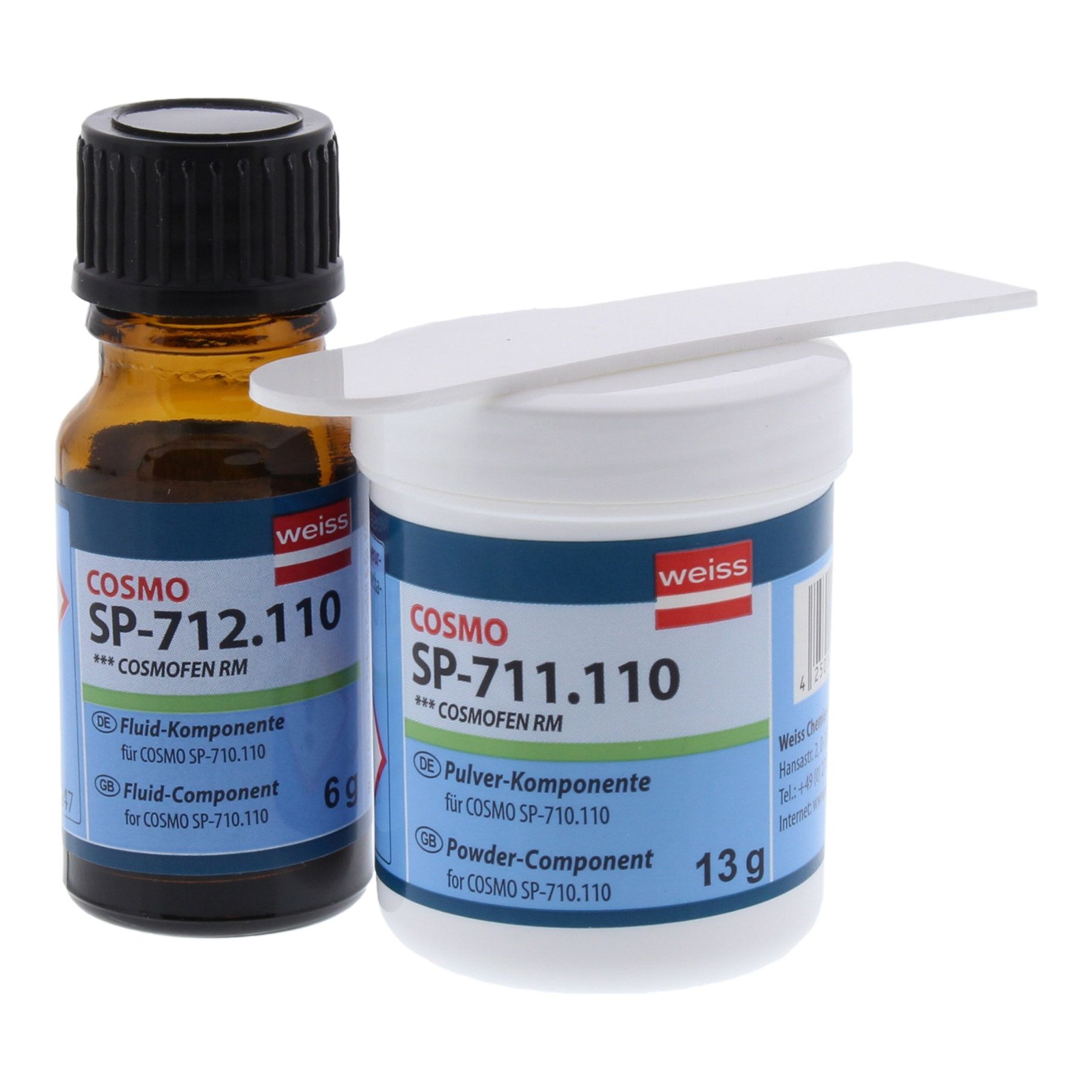 Cosmofen RM Mini PVC-Reparaturmasse SP-710.110, pulver, veredlung, cosmo, sp-710.110, pulverkomponente, flüssigkeit, pulver, kosmetik, cosmo, RM component