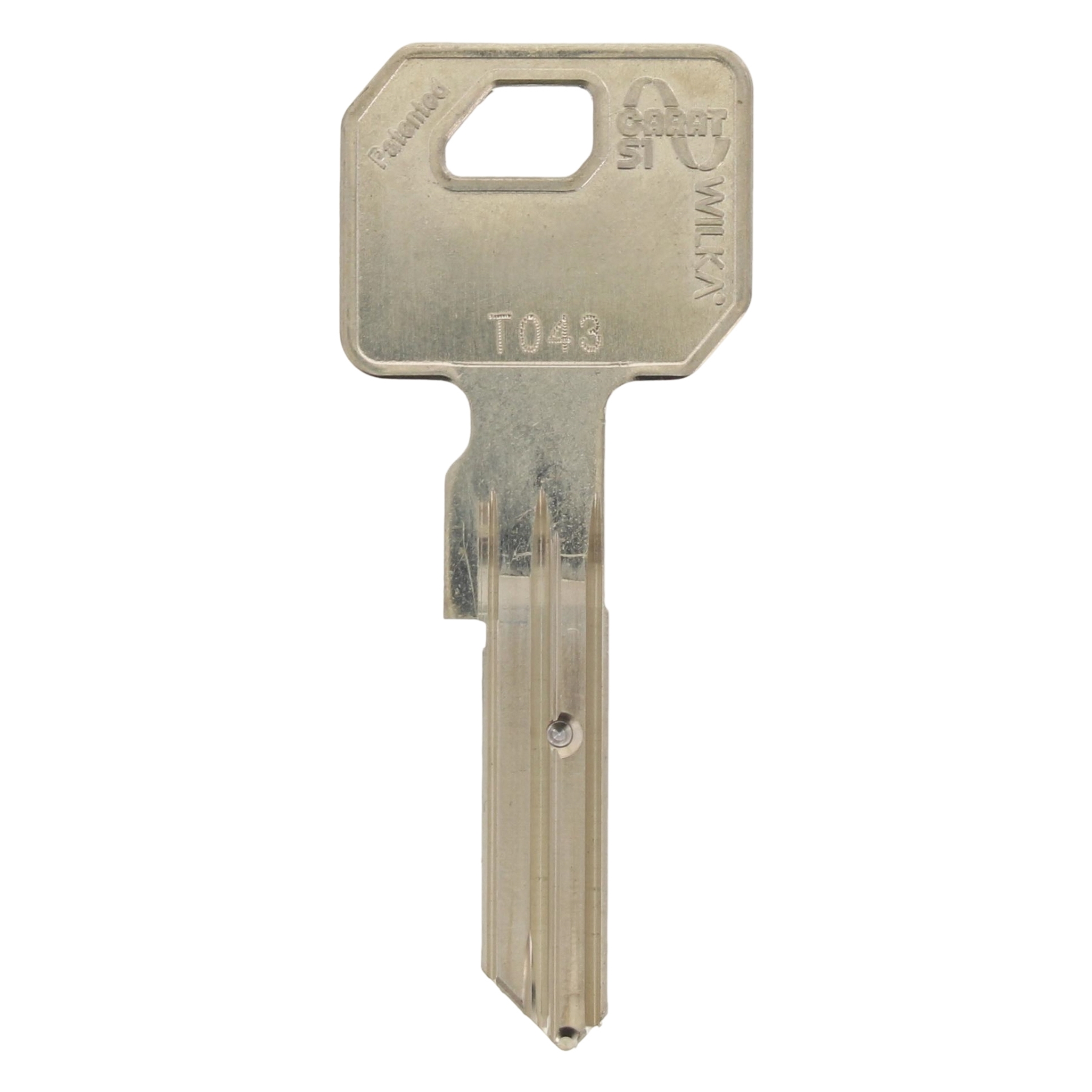 WILKA CARAT S1 Nachschlüssel nach Code, Schlüssel, Schl&uuml;sselblatt, Metall, Flachkopf, Justierbar