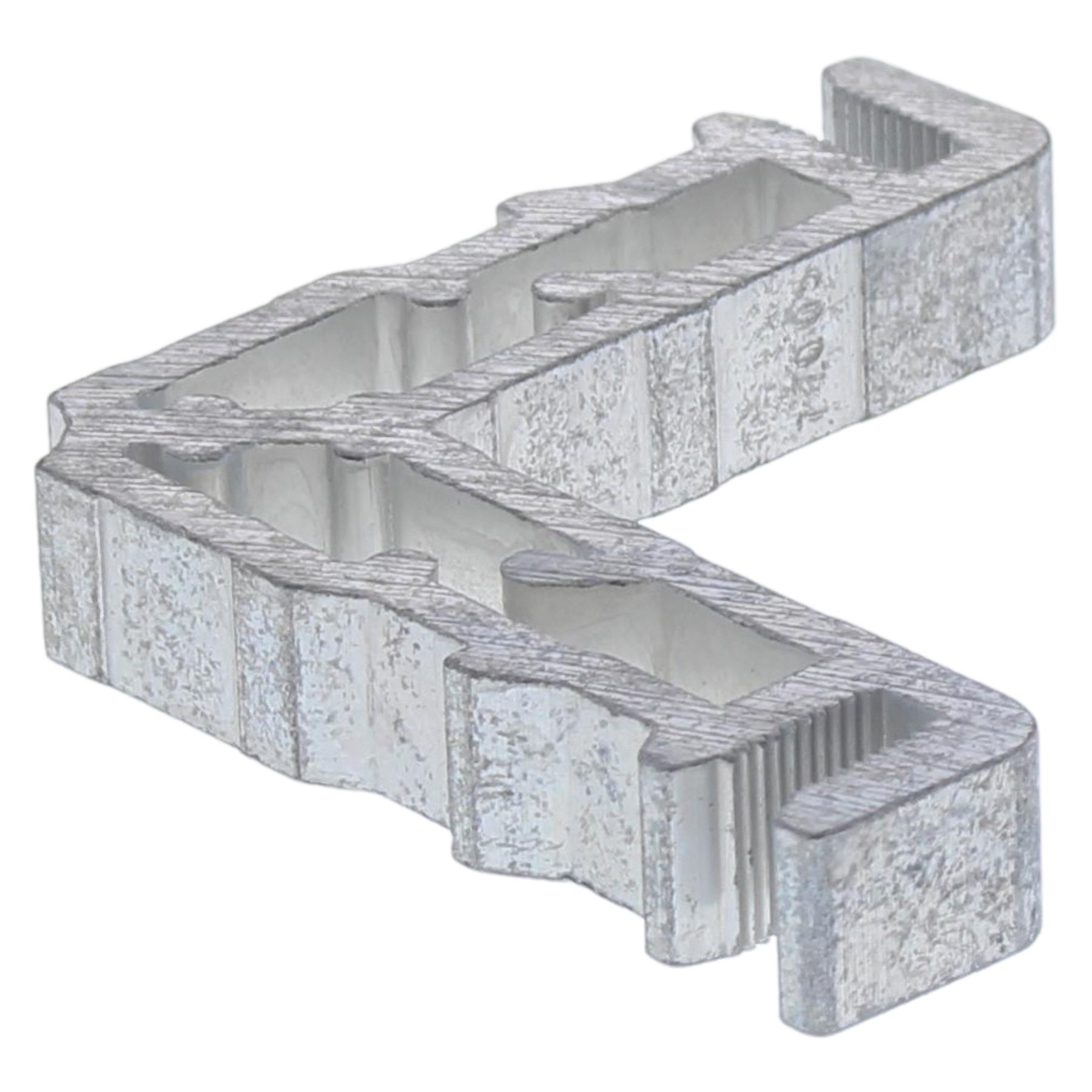 HUECK HARTMANN Eckwinkel 63 x 63 x 11 mm 770050, Aluminium, Whirlpool-Badewanne, Wanne