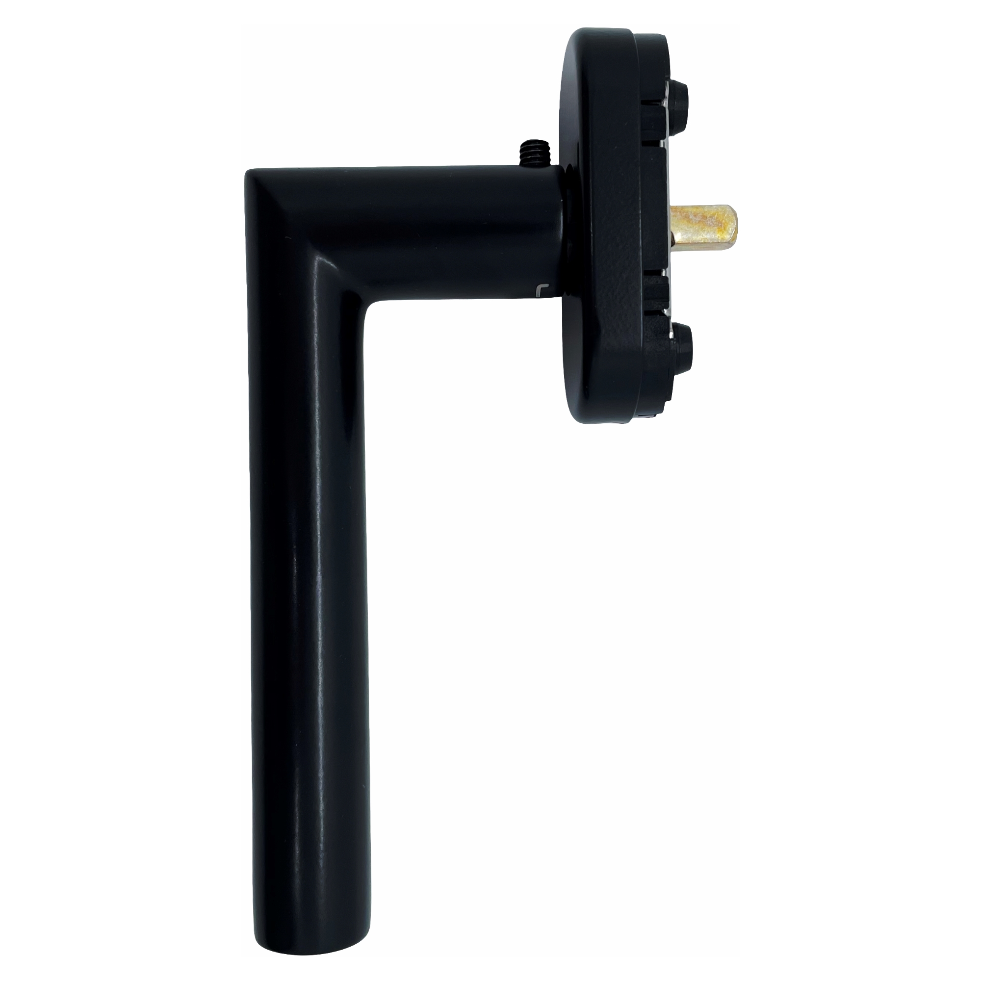 [BA] FSB Fenstergriff 34 1076 09039 8120 schwarz matt ähnlich Ral 9005, Türgriff, Hebel, schwarzer Griff, Metallachse, runder plates