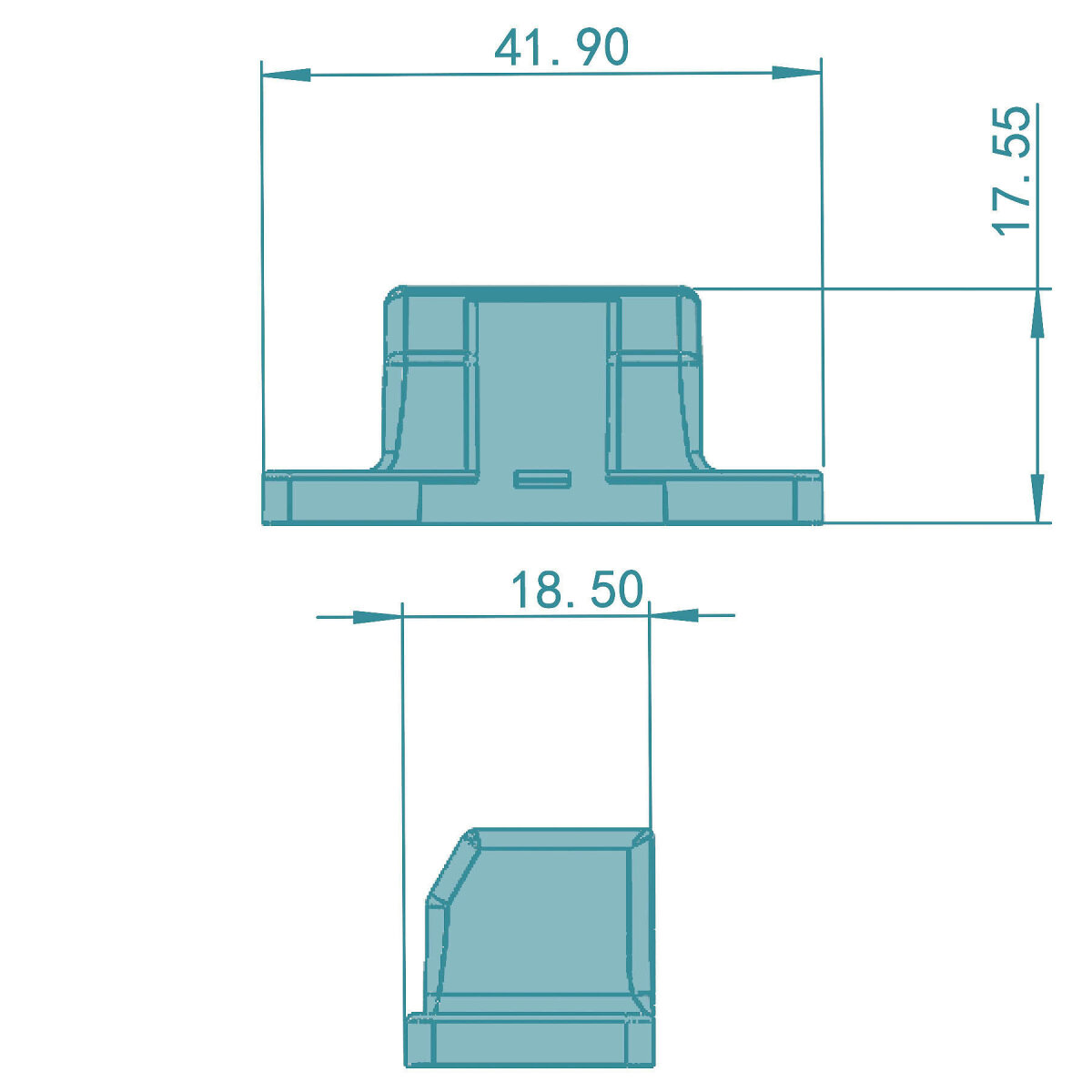 FEPS Abdeckkappe FE-AK003 passend für Ecklager FE-EL001 weiß 42 x 19 x 18 mm