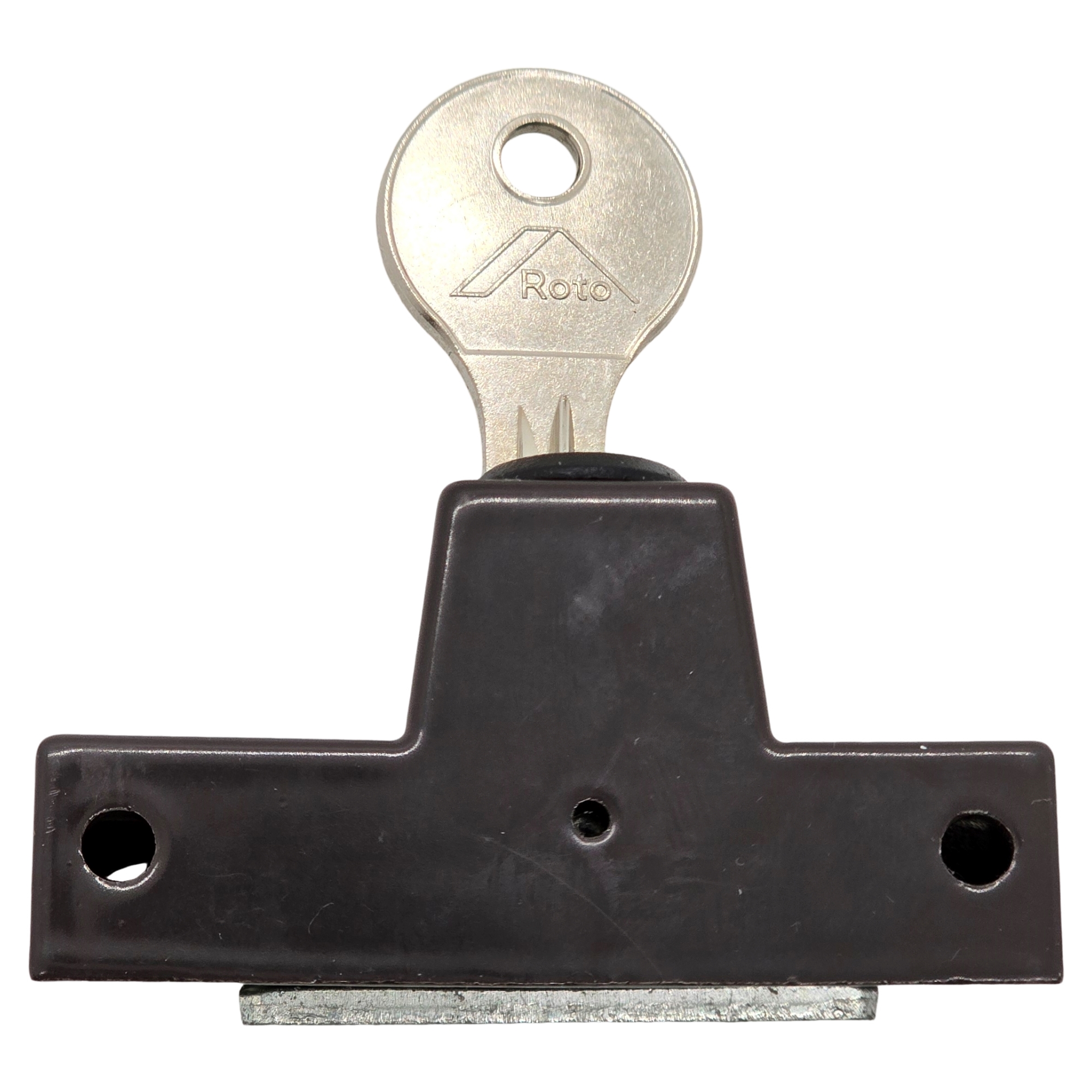 [BA] Roto Drehsperre m.Schlüssel M811A15001 Braun 230152, Schlosszubehör, Schlüssel, Metallischer Schlüssel, Bolzenverschluss, Halter