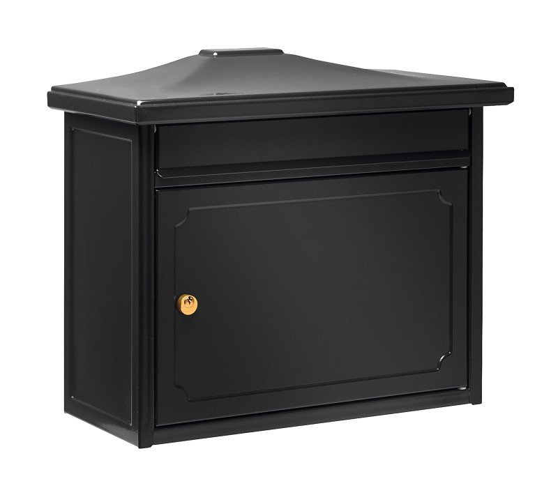 BURG-WÄCHTER Briefkasten "Kopenhagen 882" Stahl alteisen, Postkasten, schwarze Schublade, Kunststoff?, Briefkasten?, Kleine Aufbewahrung
