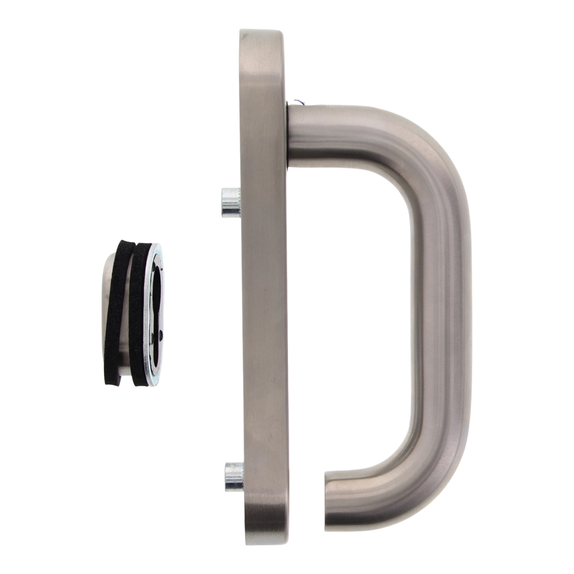 [EOL]Außenschild DR ES1-K ZA 72/14 mm niro, T-Ring, Türgriff, Griff, Edelstahl, Druckknopf