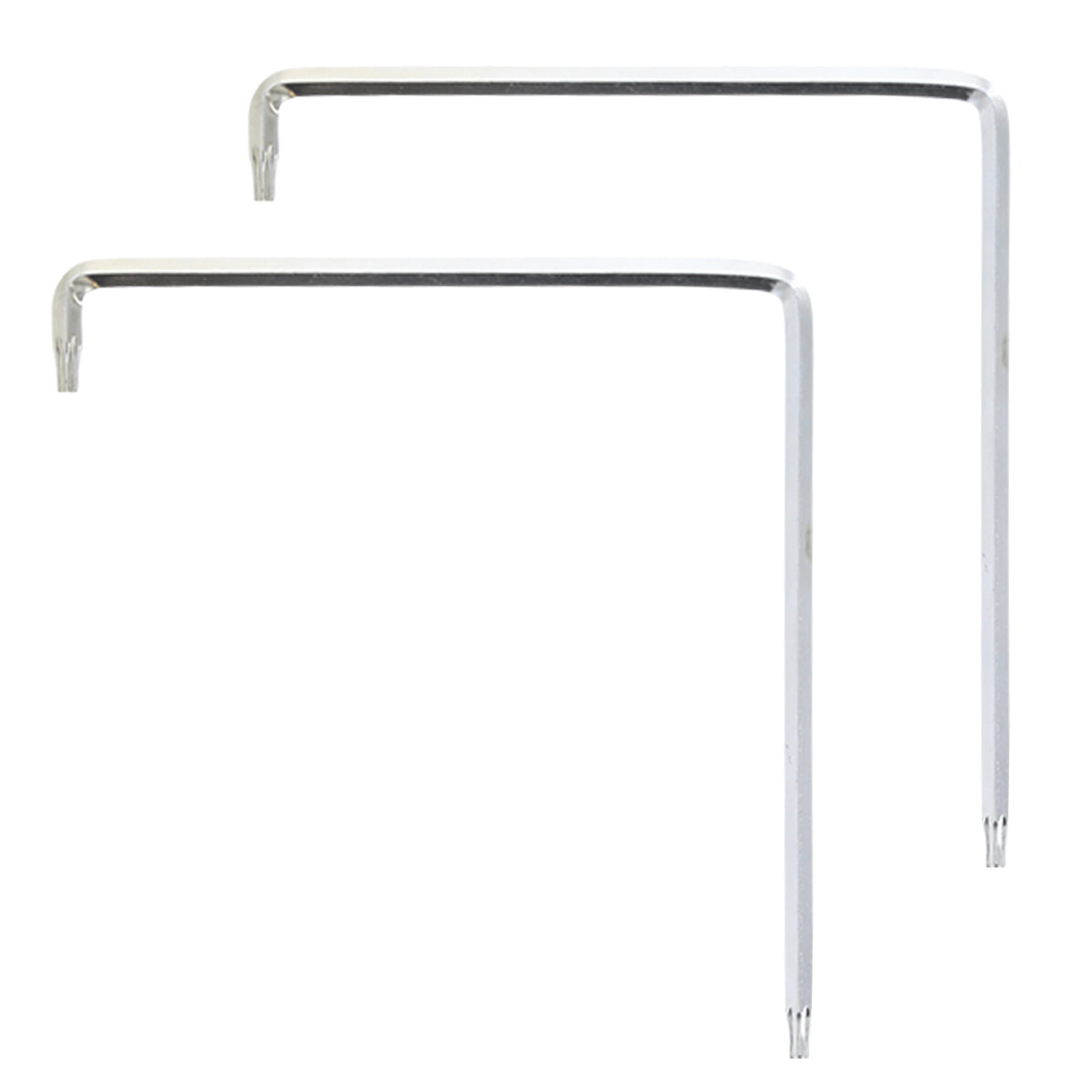 [NR] FEPS Fenster-Einstellschlüssel-Set doppelt gebogen FE-ES003 T15 Torx verzinkt (2 Stück), Stahl, Beine, Metall, Rahmen, U-Form