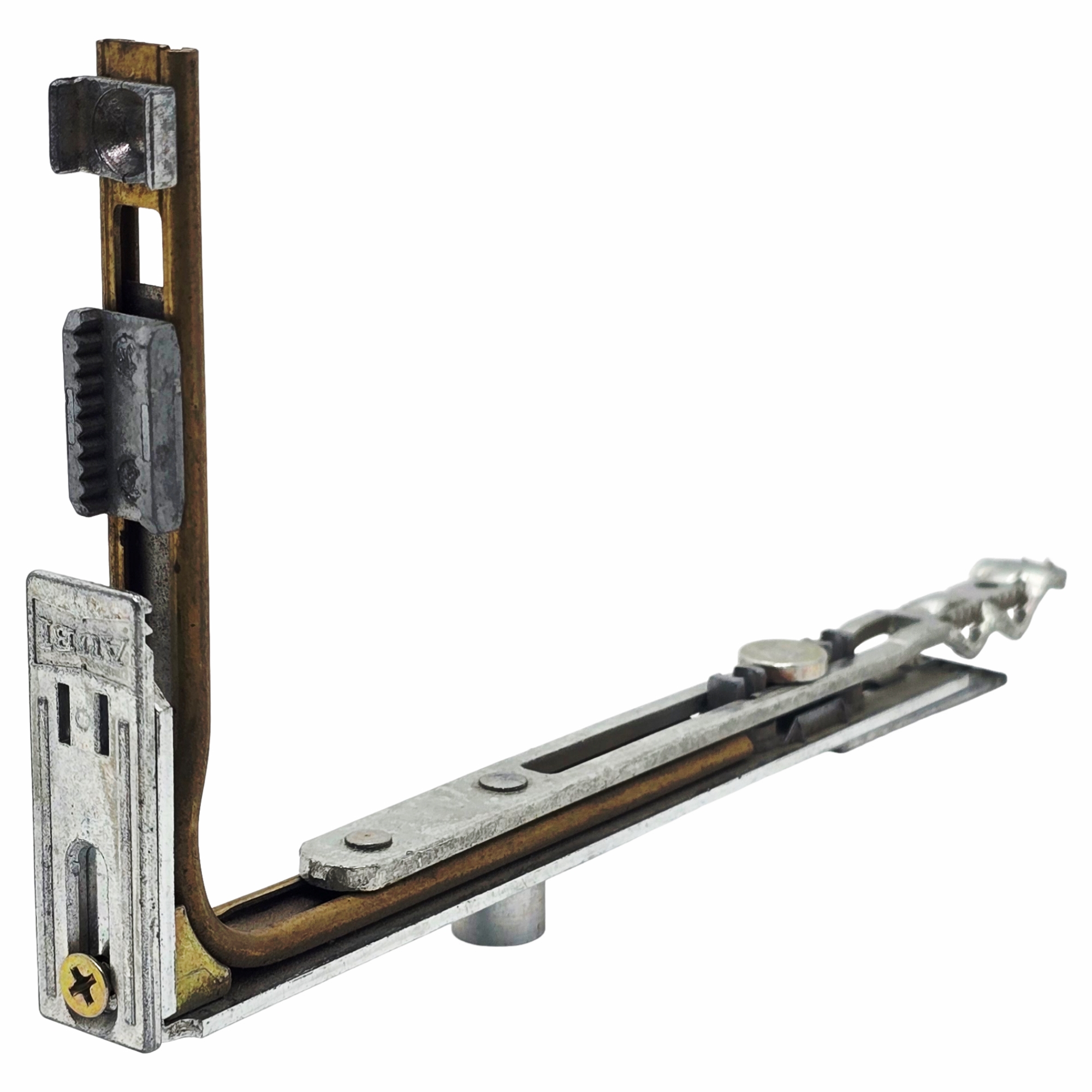[BA] Aubi Eckumlenkung UK, Altteil, getty instrument, slot machine part, metal fixture, electronic rail, industrial hardware