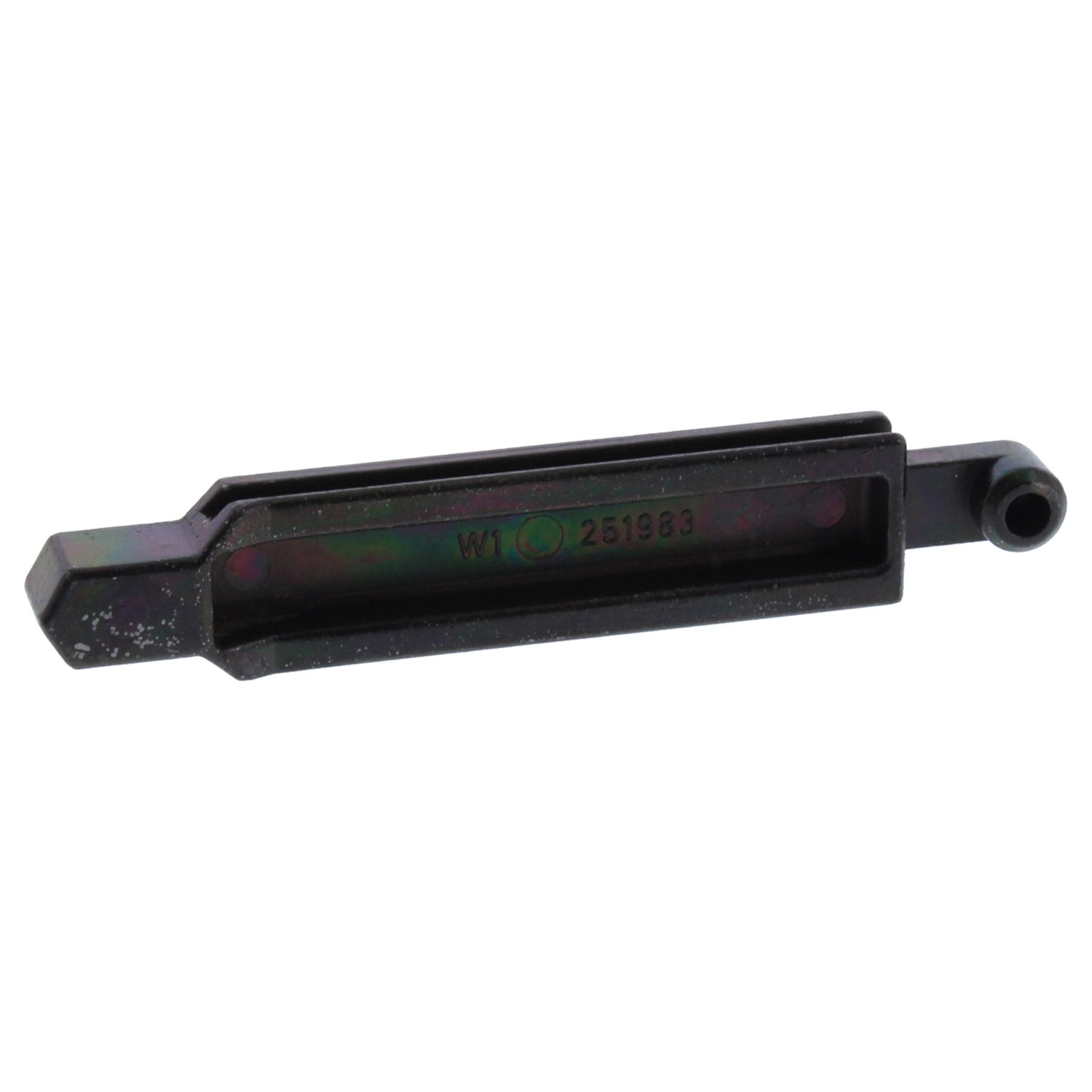 Schüco Fingerriegel Stulpriegel 251983, spare part, Metallkomponente, schwarz, lange Form, Kartusche
